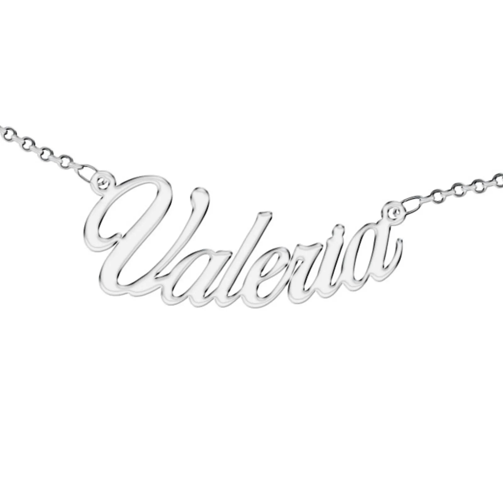 Zuffetti Collana da donna personalizzata con nome in acciaio inossidabile, argento - immagine 1