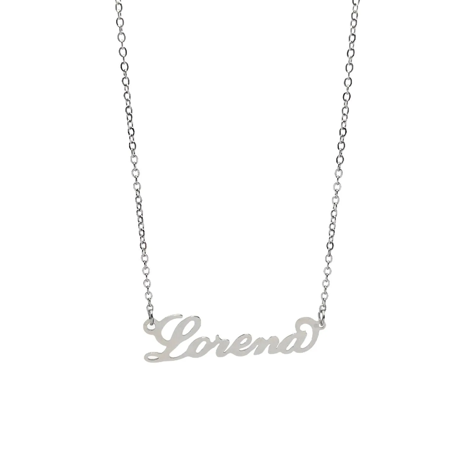 Argento e dintorni Collana in acciaio inossidabile personalizzata Lorena, colore argento, 40 cm - immagine 1