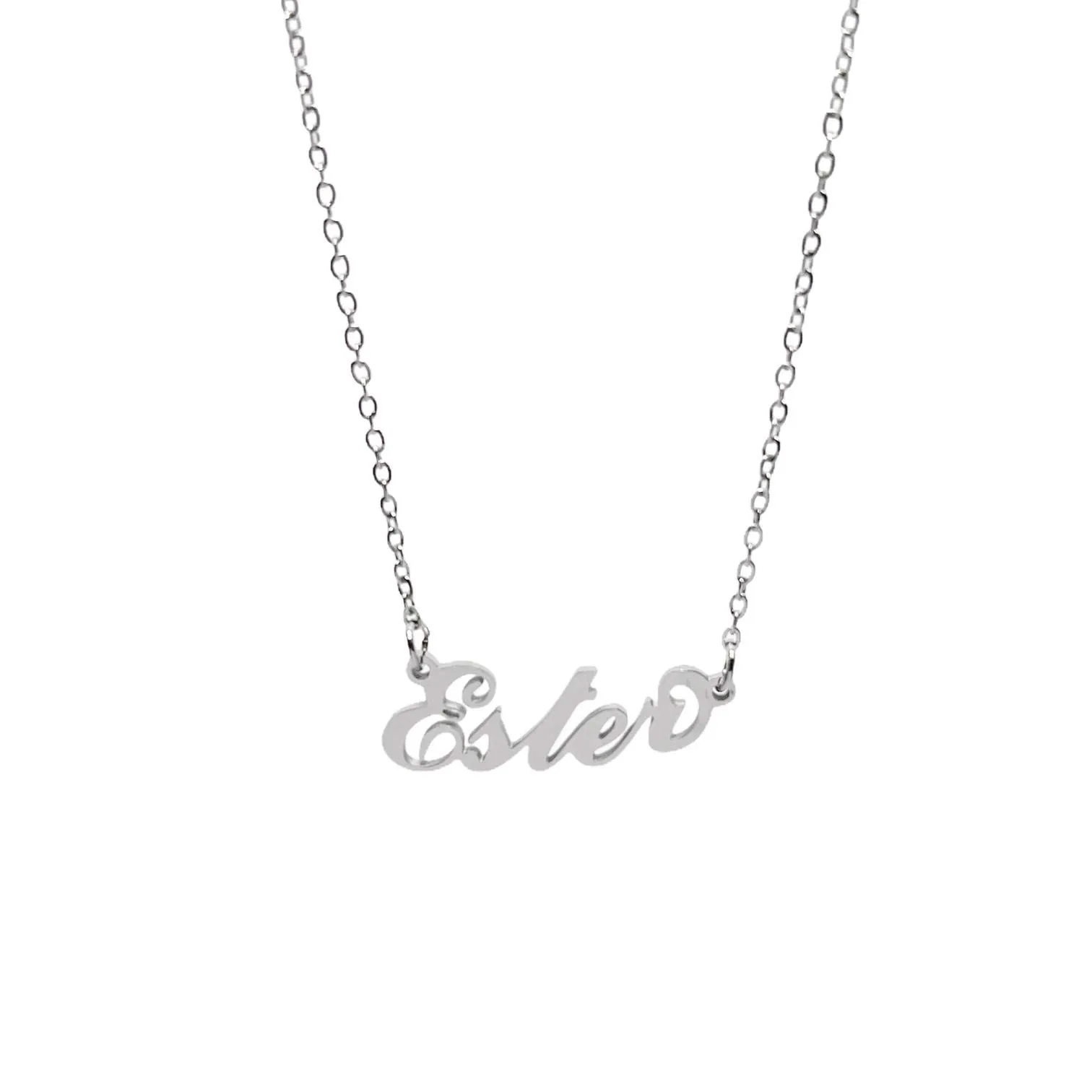 Argento e dintorni Collana in acciaio inossidabile personalizzata Ester, colore argento - immagine 1