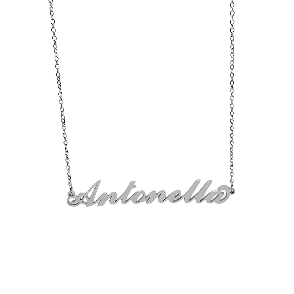 Argento e dintorni Collana in acciaio inossidabile personalizzata Antonella, colore argento, 40 cm - immagine 1