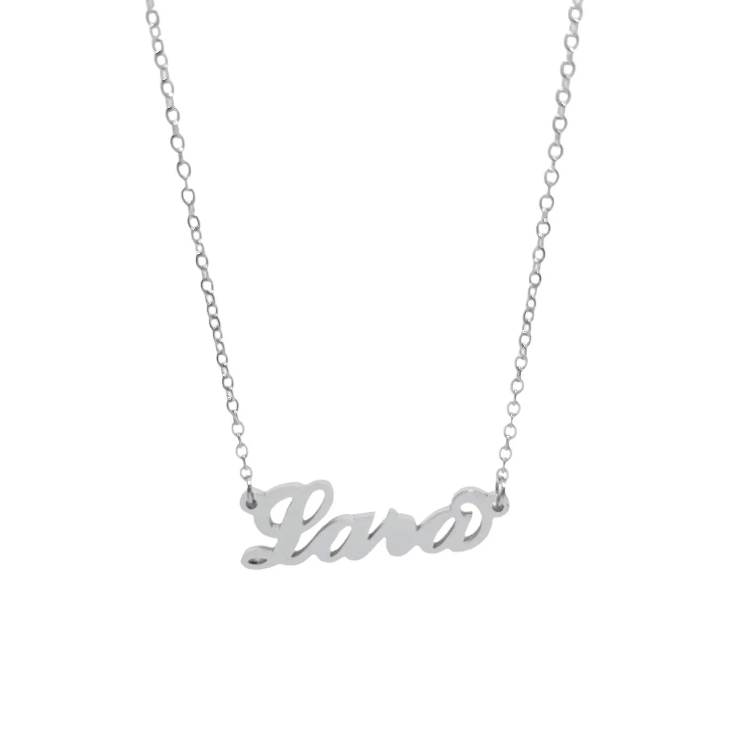 Argento e dintorni Collana in acciaio inossidabile personalizzata Lara, argento, 40 cm - immagine 1