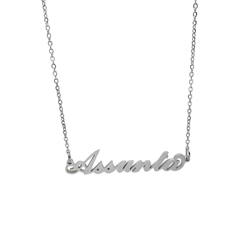 Argento e dintorni Collana in acciaio inossidabile personalizzata Assunta, colore argento - immagine 1