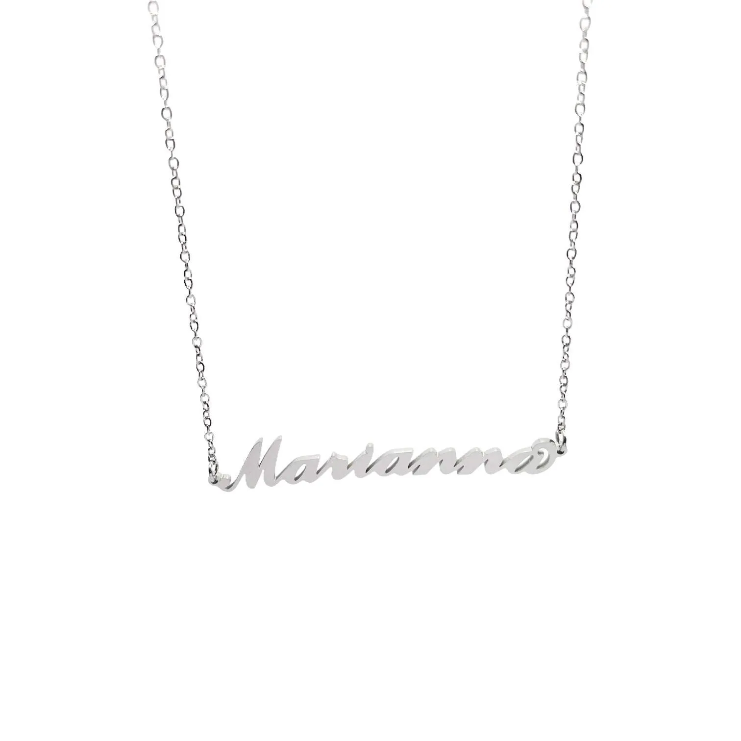 Argento e dintorni Collana in acciaio inossidabile personalizzata Marianna, colore argento, 40 cm - immagine 1