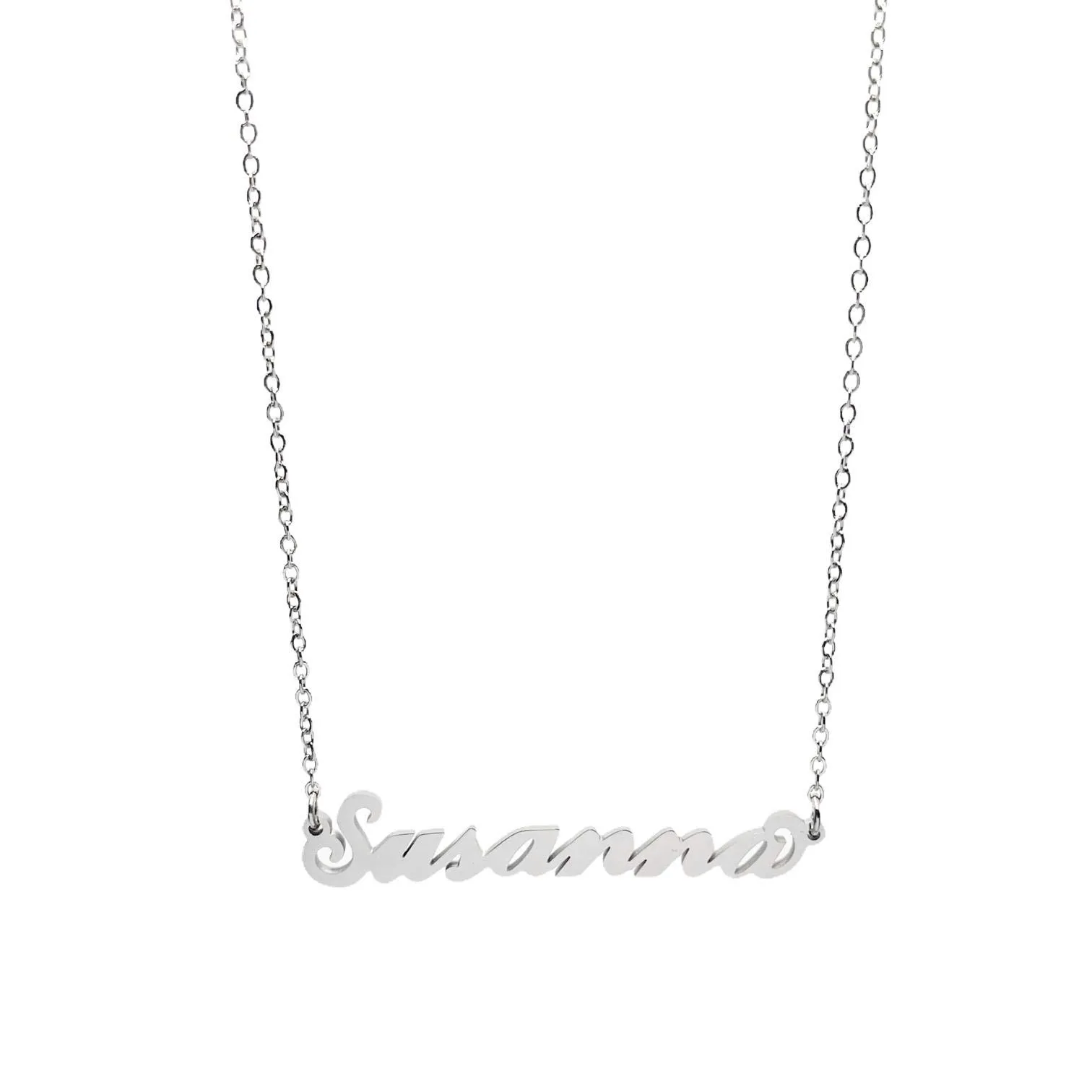 Argento e dintorni Collana in acciaio inossidabile personalizzata Susanna, argento, 40 cm - immagine 1
