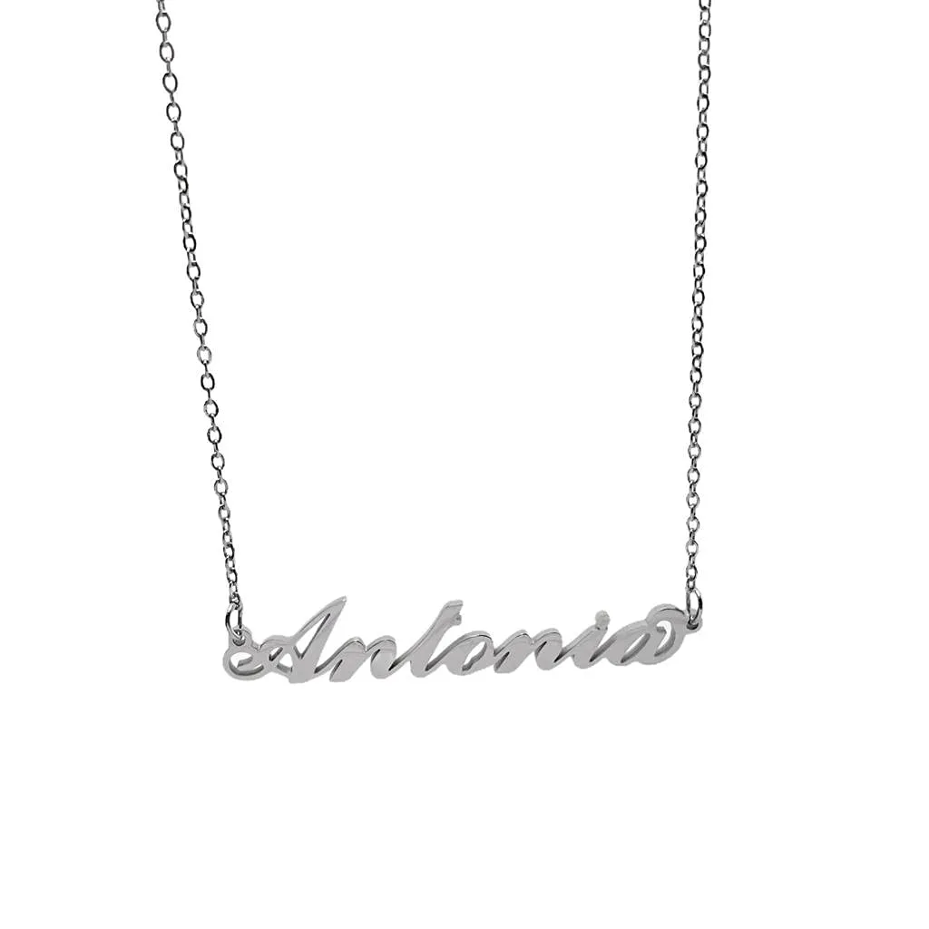 Argento e dintorni Collana in acciaio inossidabile personalizzata Antonia, colore argento, 40 cm - immagine 1