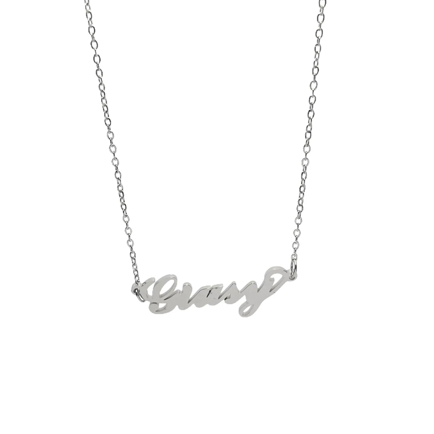 Argento e dintorni Collana in acciaio inossidabile personalizzata Giusy, colore argento, 40 cm - immagine 1