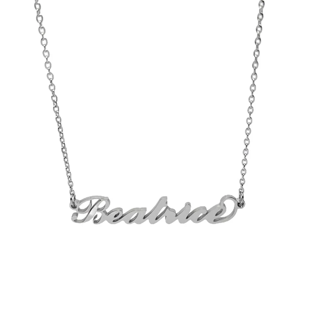 Argento e dintorni Collana in acciaio inossidabile personalizzata Beatrice, argento - immagine 1