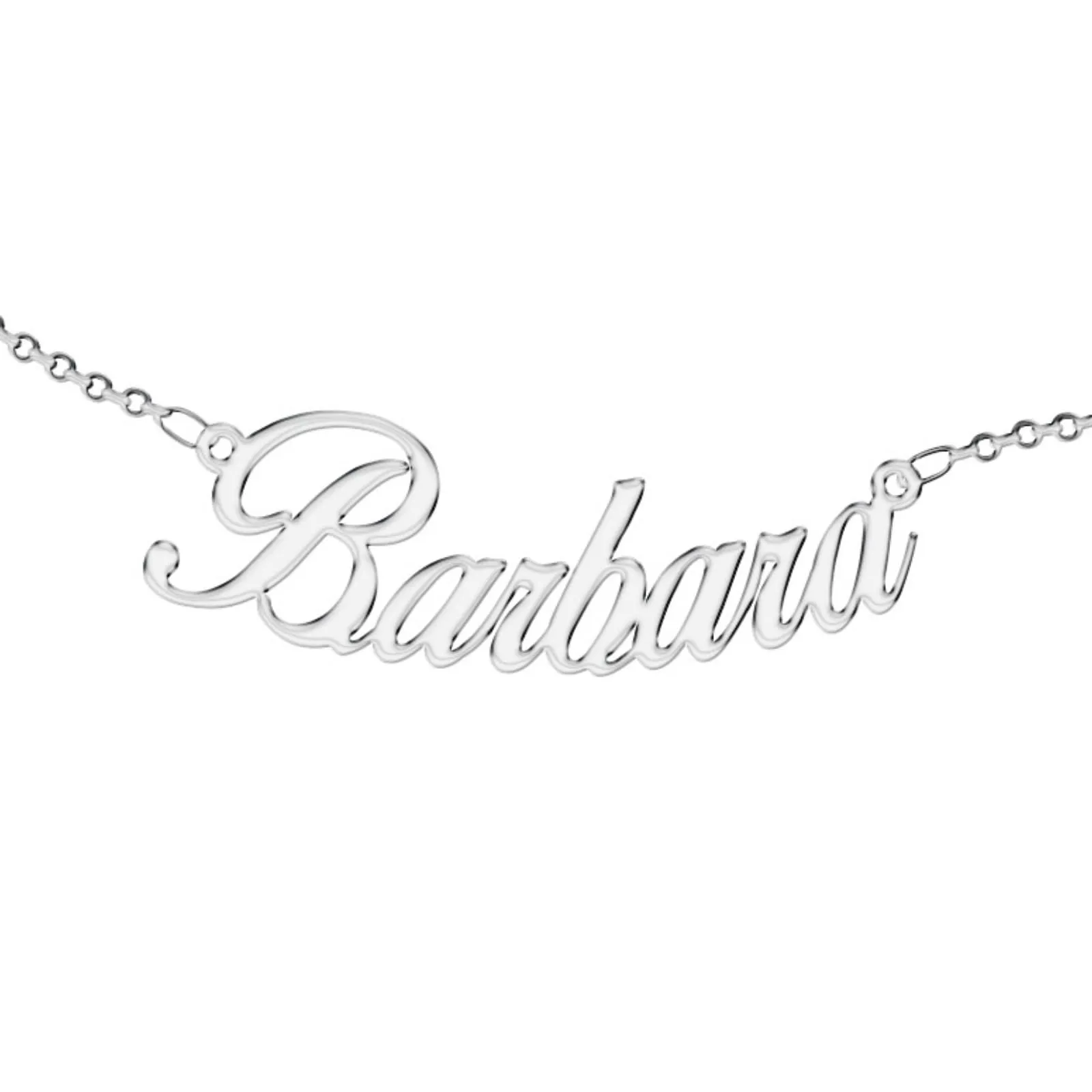 Zuffetti Collana da donna personalizzata con nome, Acciaio inossidabile anallergico, Colore argento, 32 cm - immagine 1
