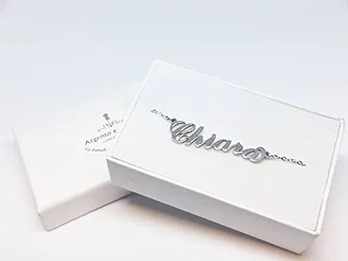 Argento e dintorni Collana con nome Asia in acciaio inossidabile, argento, 40 cm - immagine 5