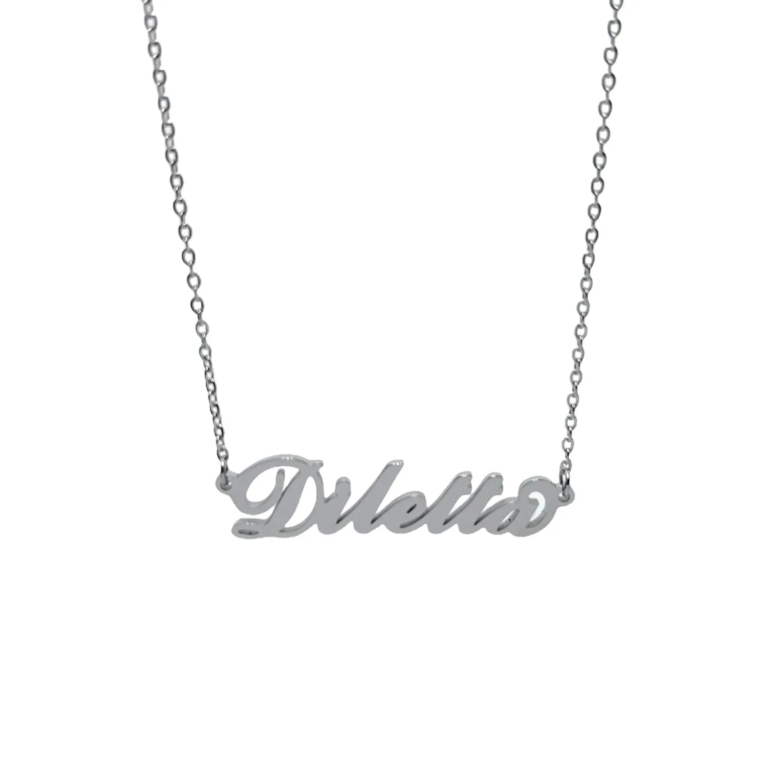 Argento e dintorni Collana in acciaio inossidabile personalizzata Diletta, colore argento, 40 cm - immagine 1