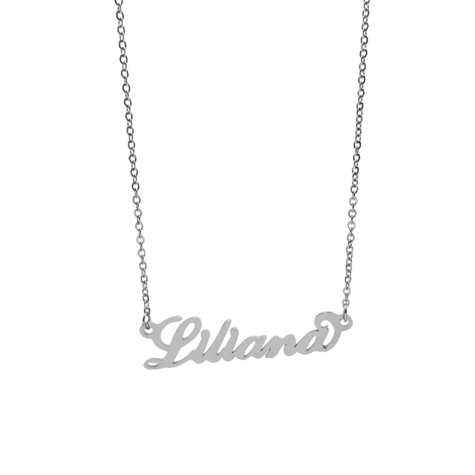 Argento e dintorni Collana in acciaio inossidabile personalizzata Liliana, argento, anallergica - immagine 1