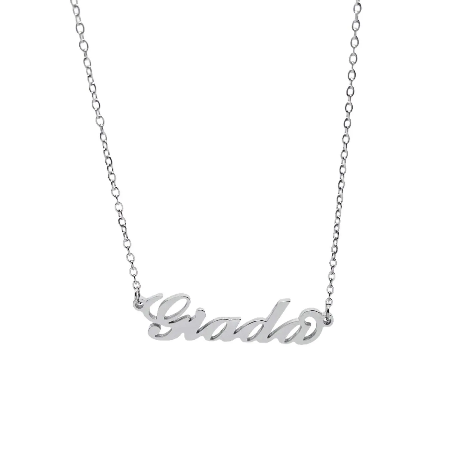 Argento e dintorni Collana personalizzata in acciaio inossidabile Giada, argento, 40 cm - immagine 1