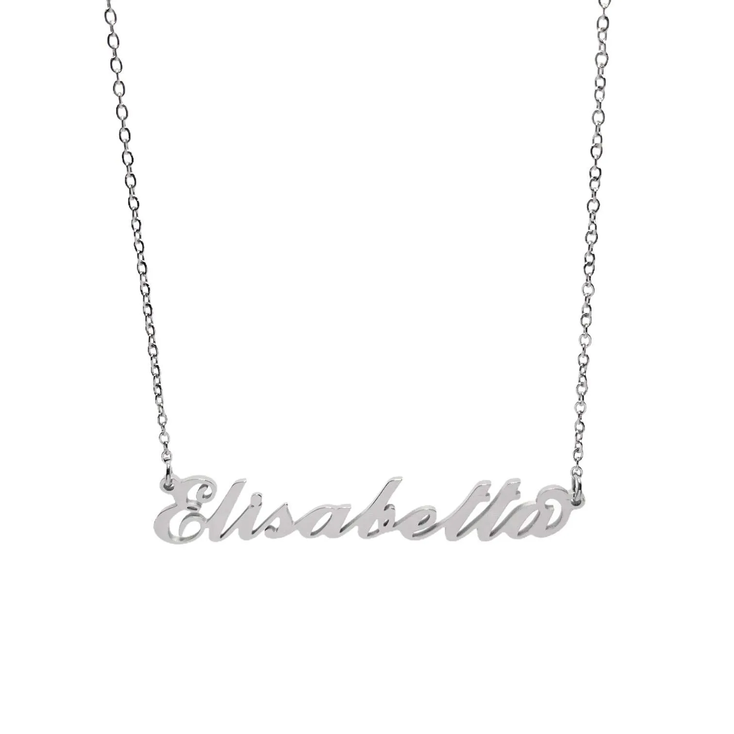 Argento e dintorni Collana personalizzata in acciaio inossidabile Elisabetta, colore argento, 40 cm - immagine 1