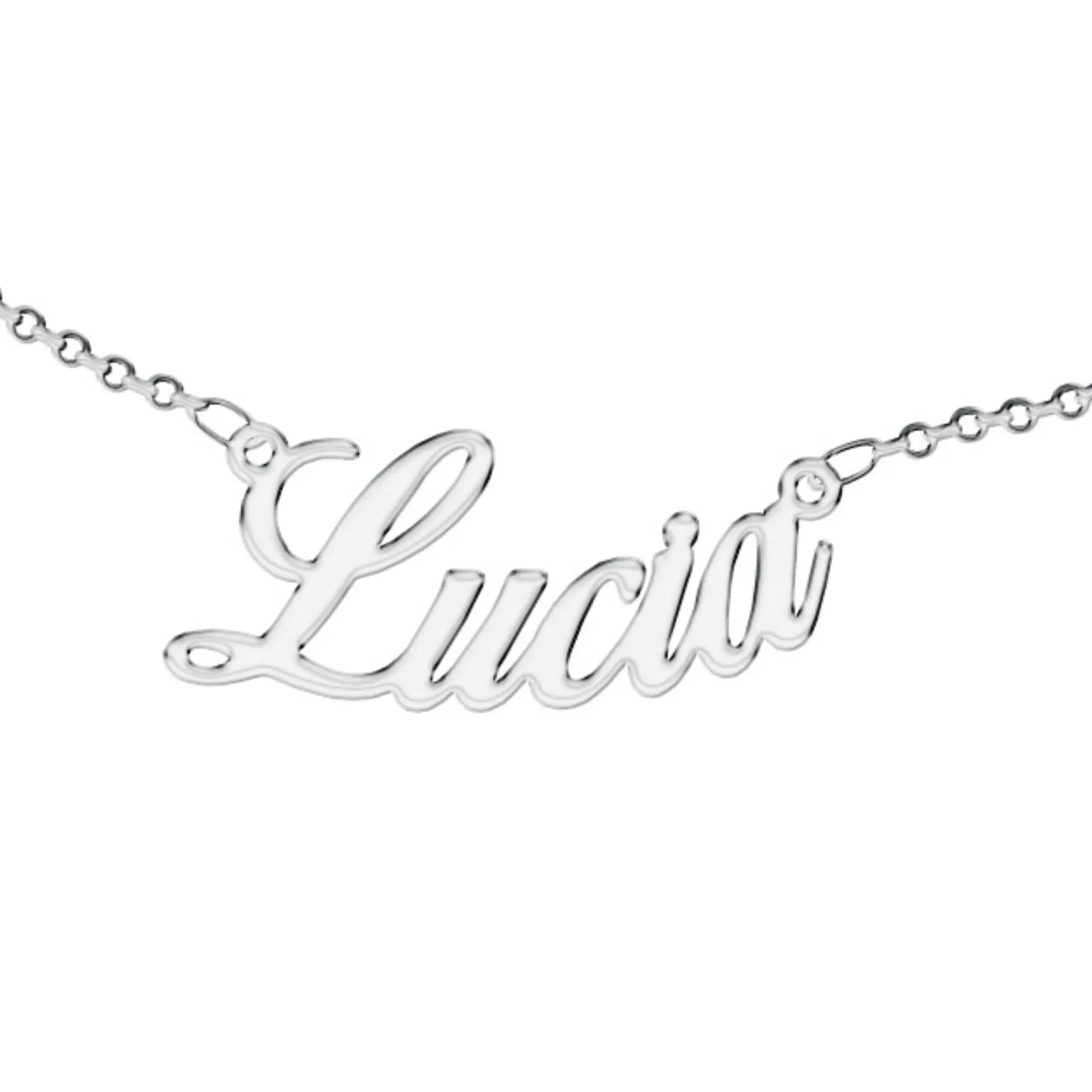 Zuffetti Collana da donna personalizzata con nome in acciaio inossidabile, argento - immagine 1