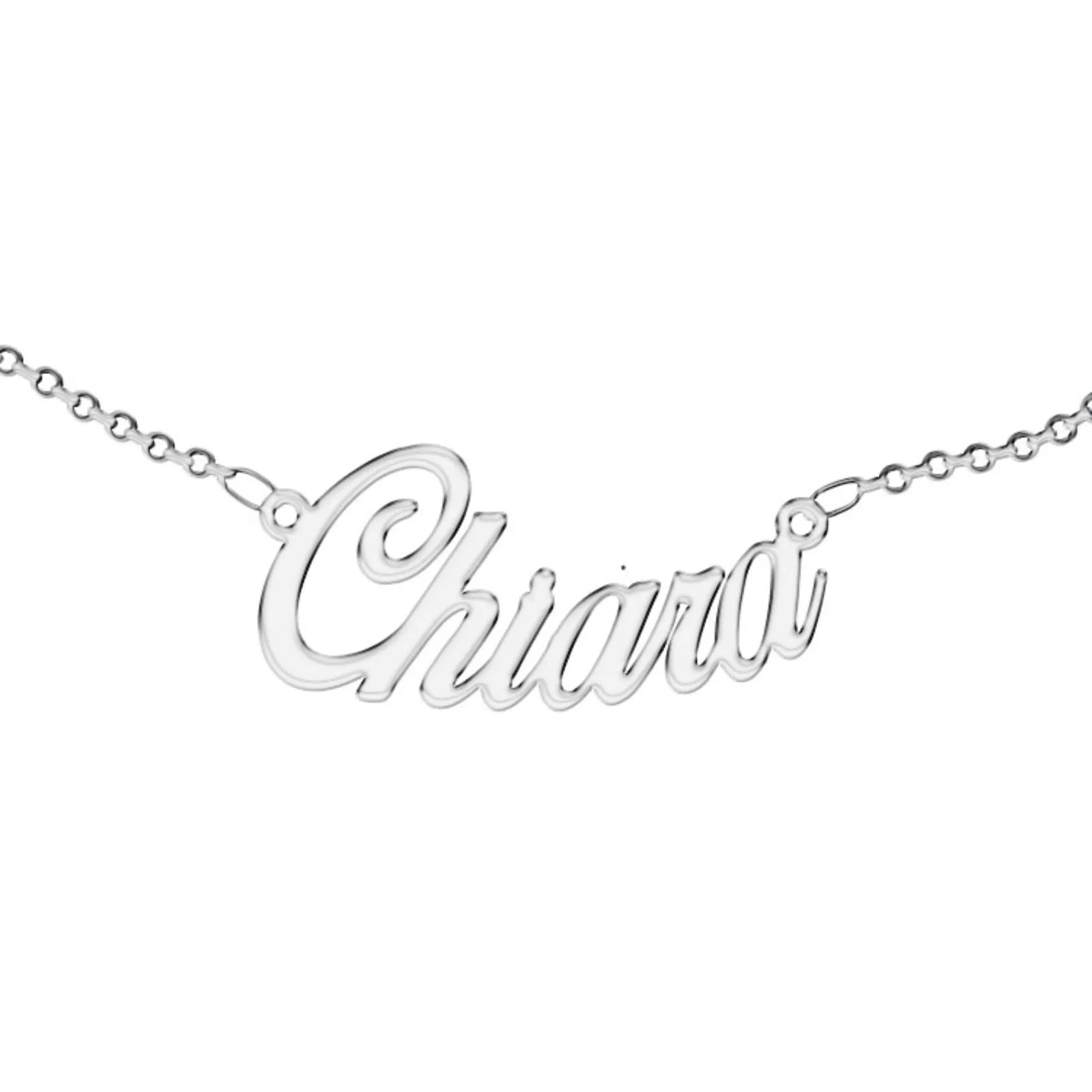 Zuffetti Collana Personalizzata con Nome Chiara in Acciaio Inossidabile Argento - immagine 1