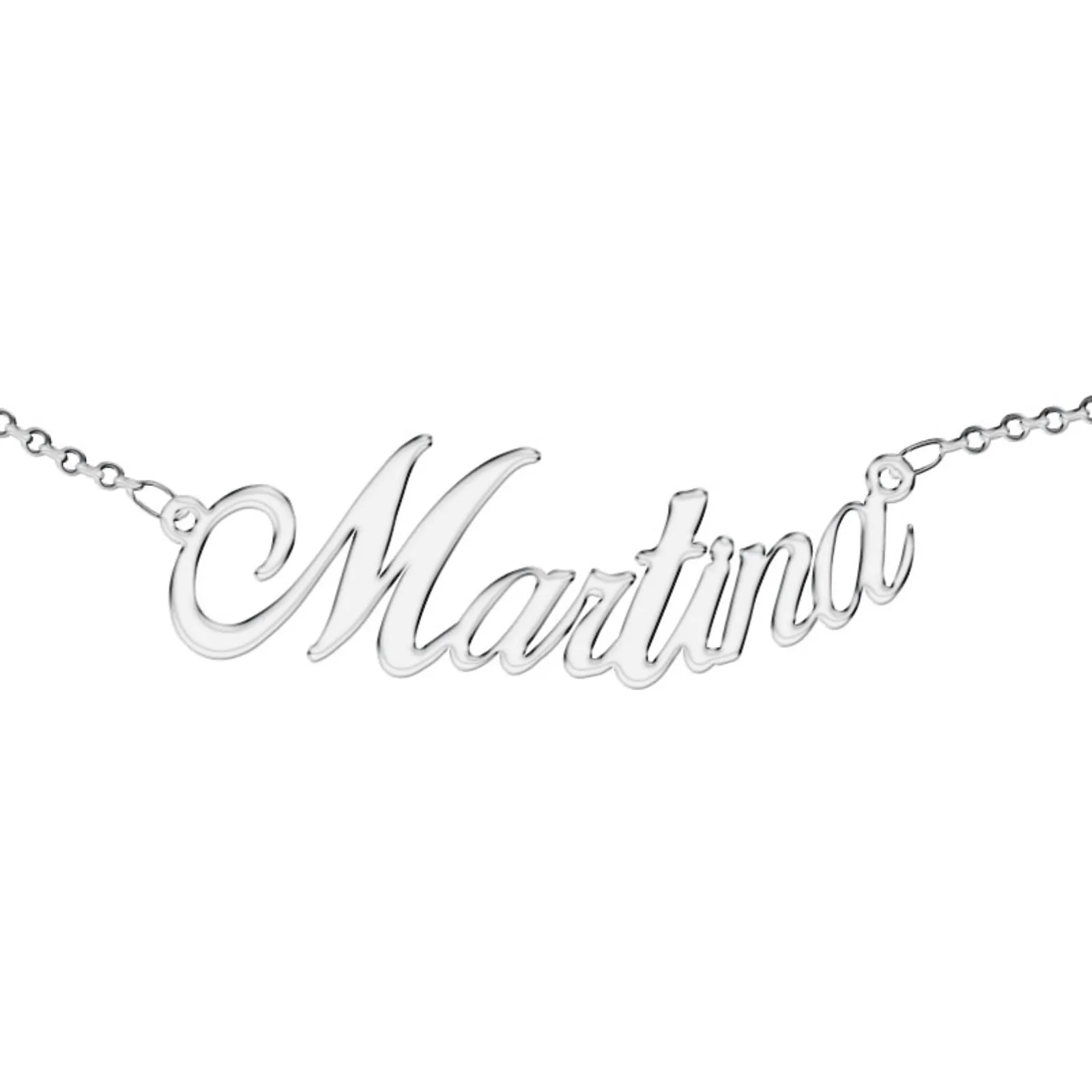 Zuffetti Collana da donna personalizzata con nome, Acciaio Inossidabile Anallergico, Argento, 32 cm - immagine 1