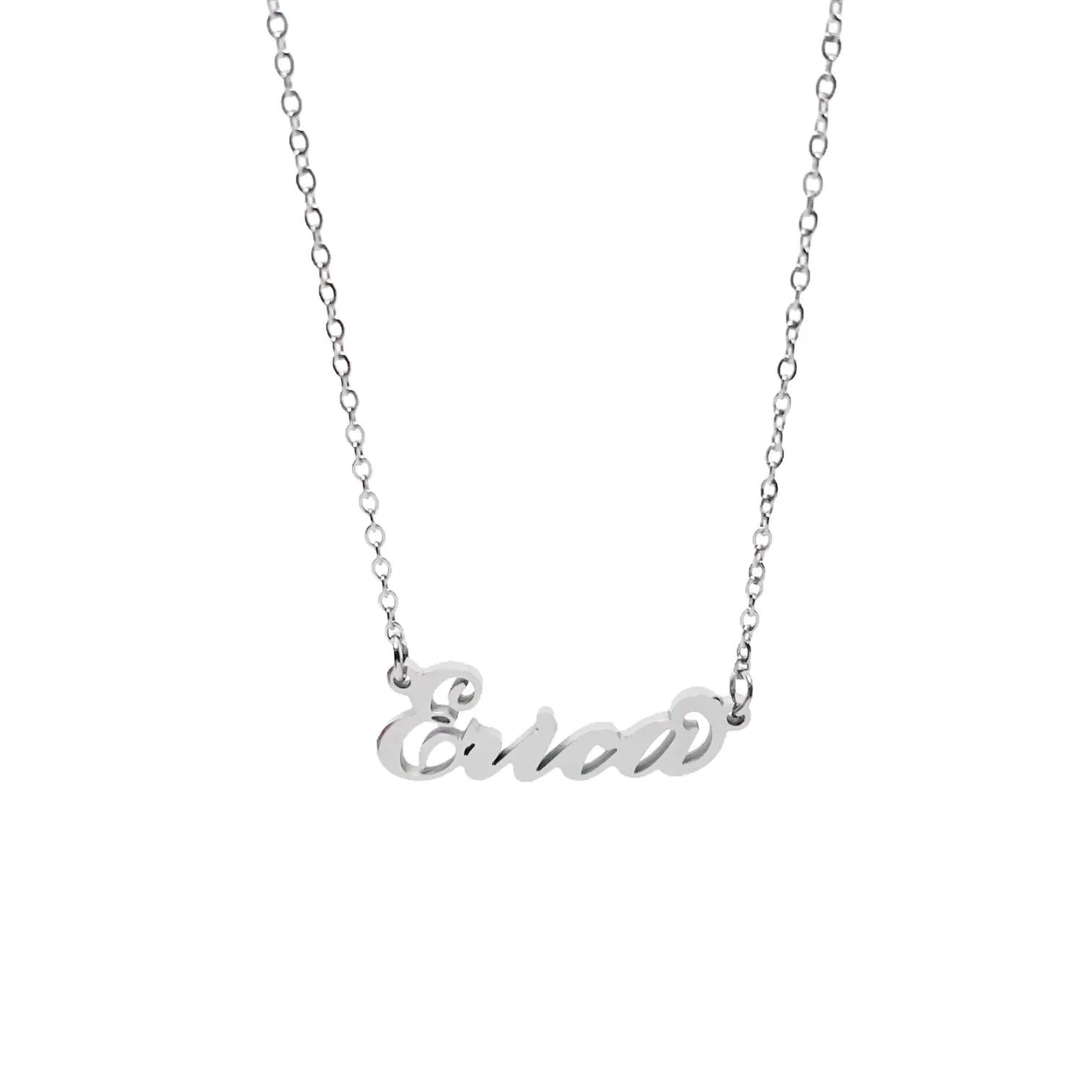 Argento e dintorni Collana in acciaio inossidabile personalizzata con nome Erica, colore argento - immagine 1