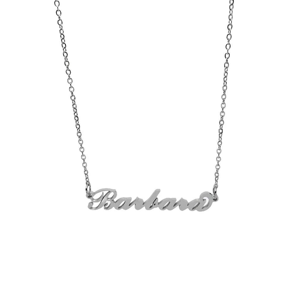 Argento e dintorni Collana in acciaio inossidabile personalizzata Barbara, argento, 40 cm - immagine 1