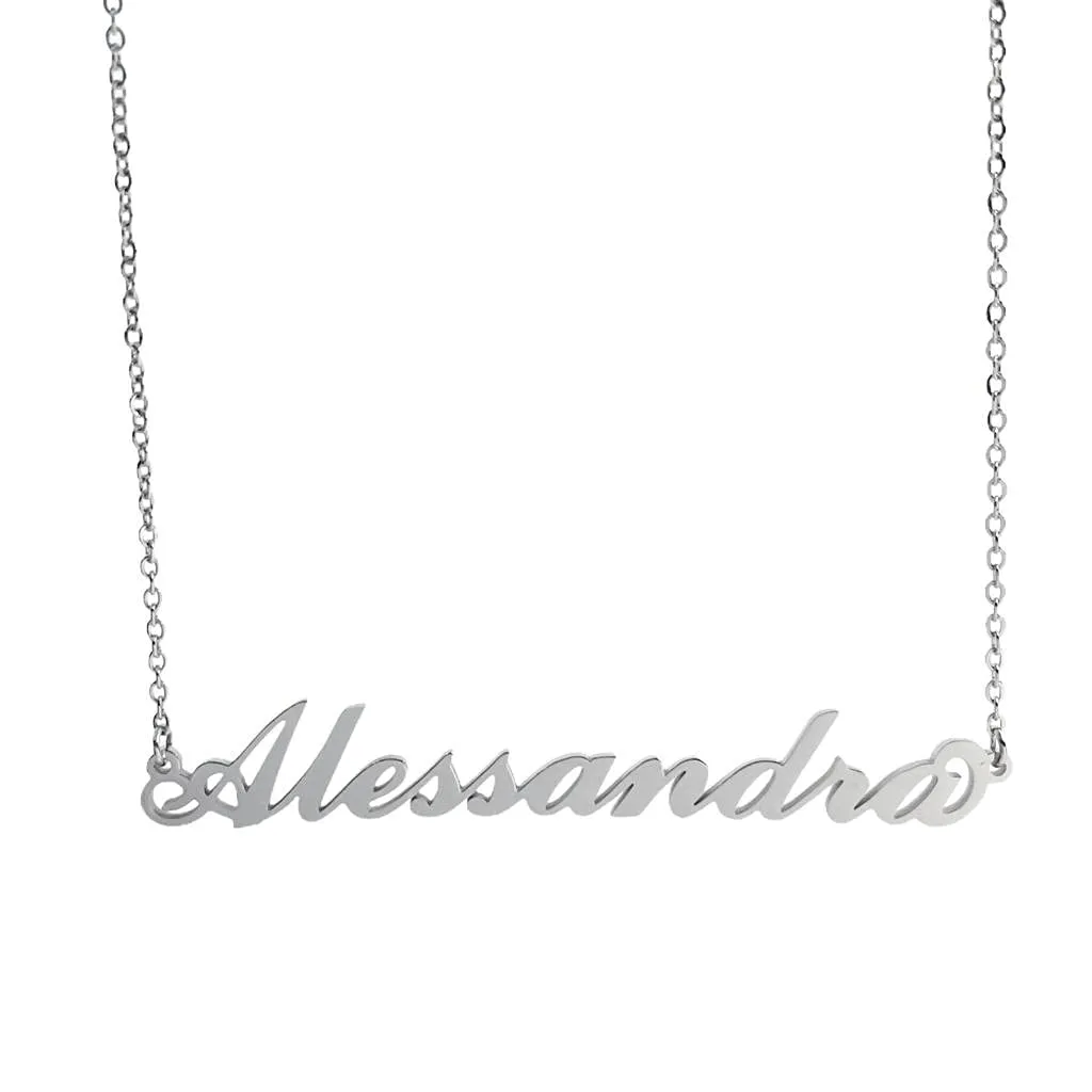 Argento e dintorni Collana Personalizzata in Acciaio Inossidabile Argento - Alessandra - immagine 1