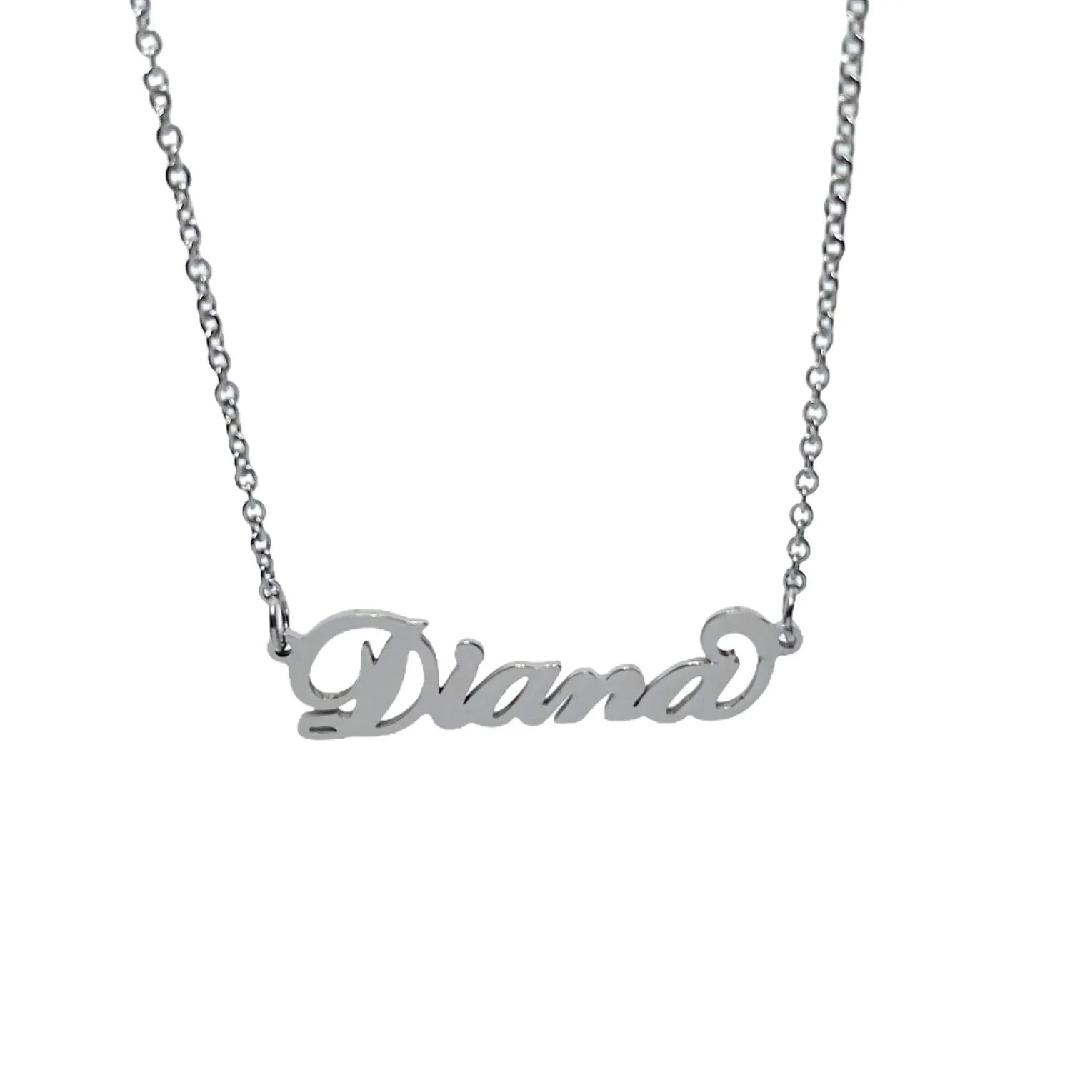 Argento e dintorni Collana in acciaio inossidabile personalizzata Diana, argento - immagine 1