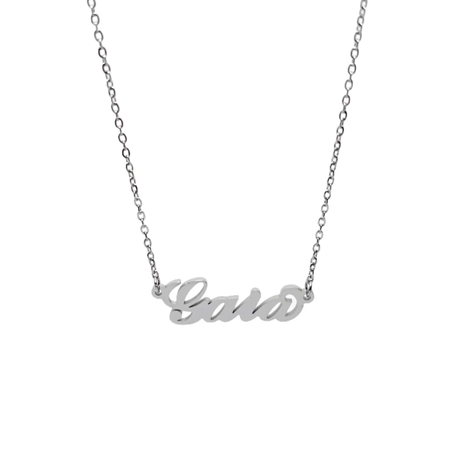 Argento e dintorni Collana con nome in acciaio inossidabile Gaia, colore argento, 40 cm - immagine 1