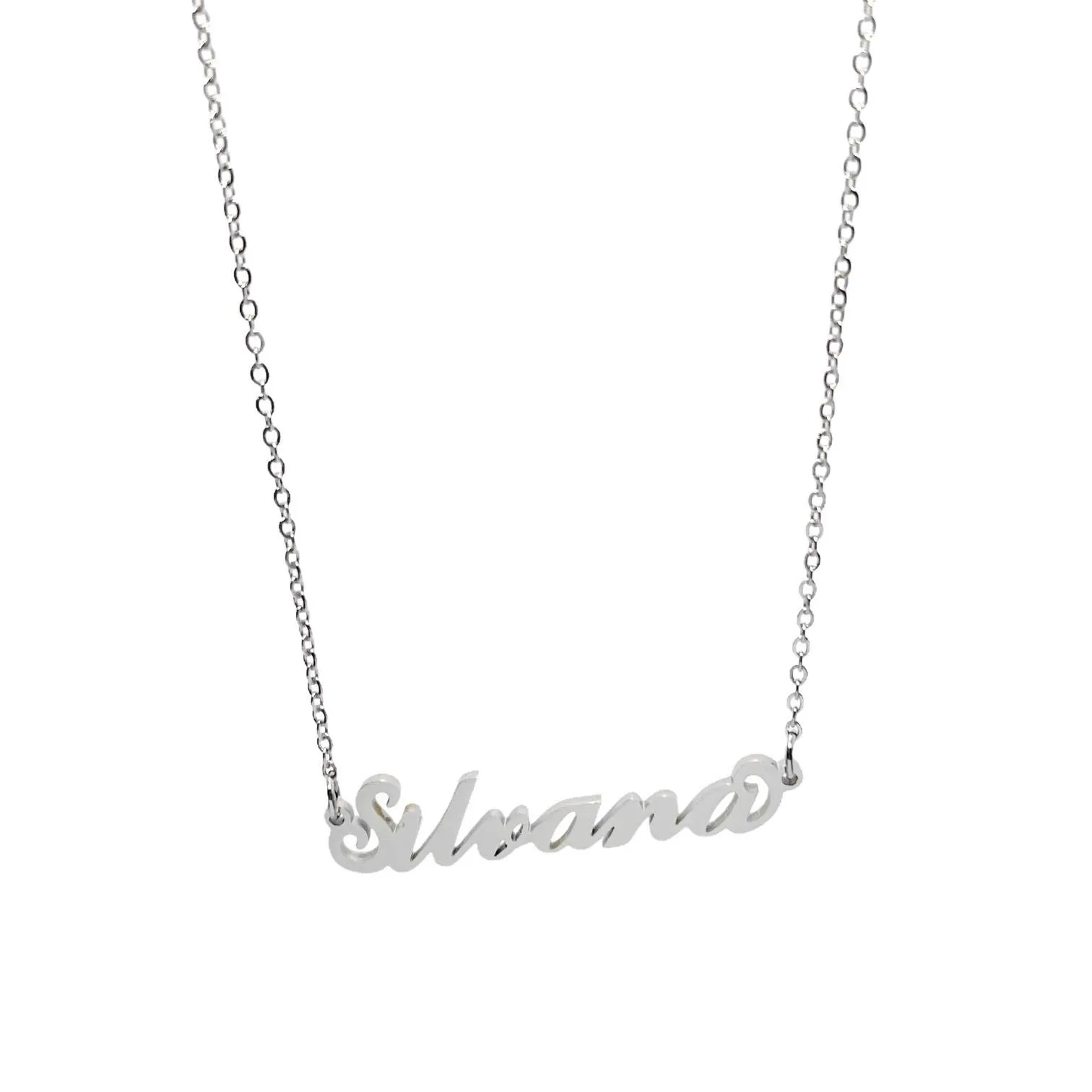 Argento e dintorni Collana in acciaio inossidabile personalizzata Silvana, colore argento, 40 cm - immagine 1