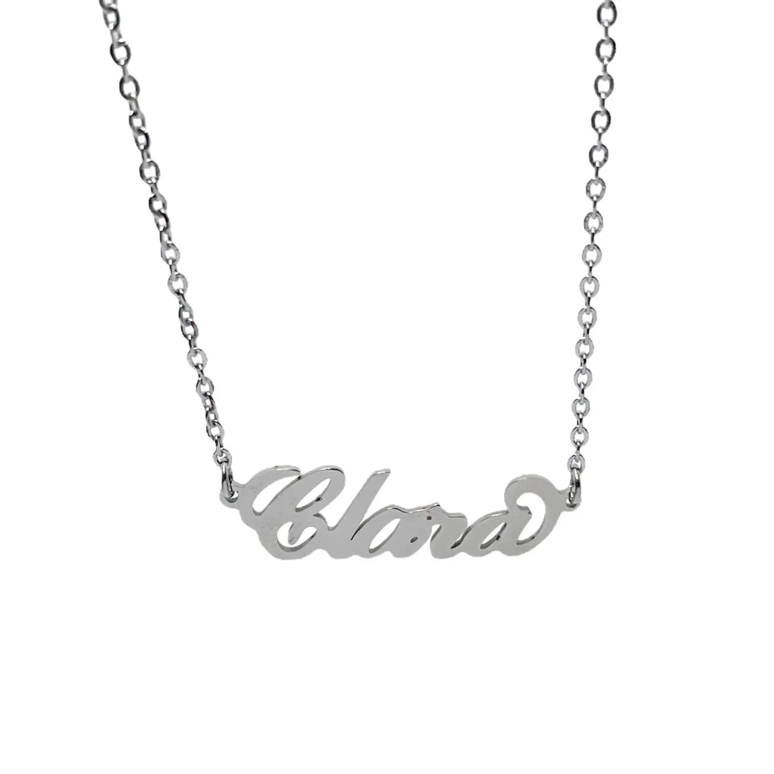 Argento e dintorni Collana in acciaio inossidabile personalizzata Clara, colore argento, anallergica - immagine 1