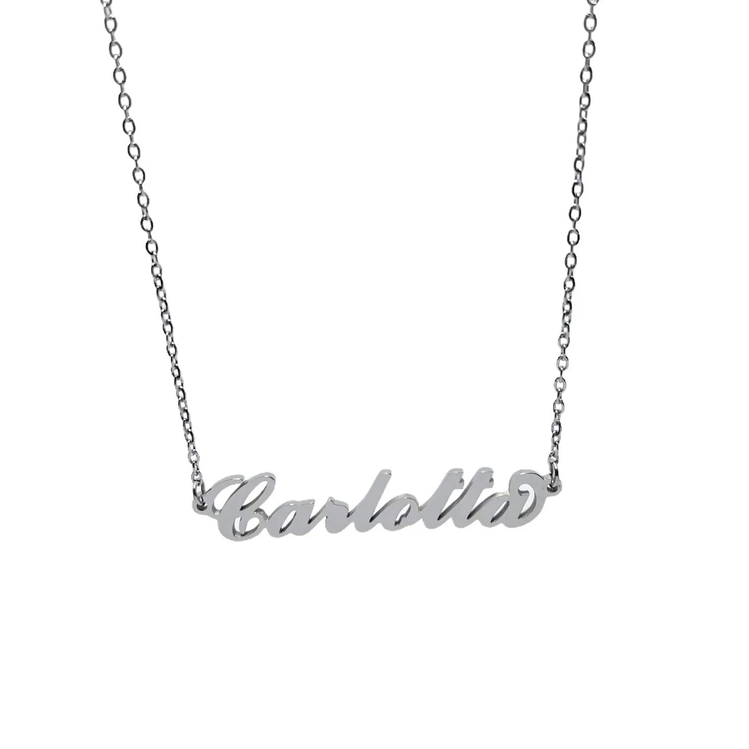 Argento e dintorni Collana in acciaio inossidabile personalizzata Carlotta, argento, 40 cm - immagine 1