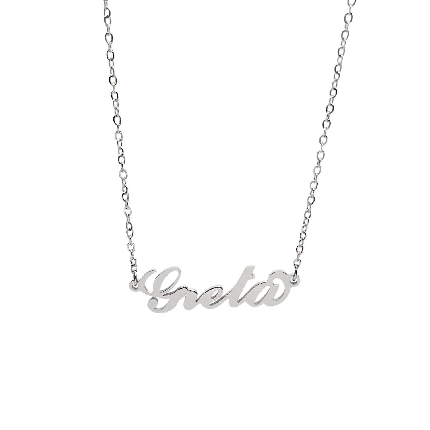 Argento e dintorni Collana in acciaio inossidabile personalizzata Greta, colore argento, 40 cm - immagine 1