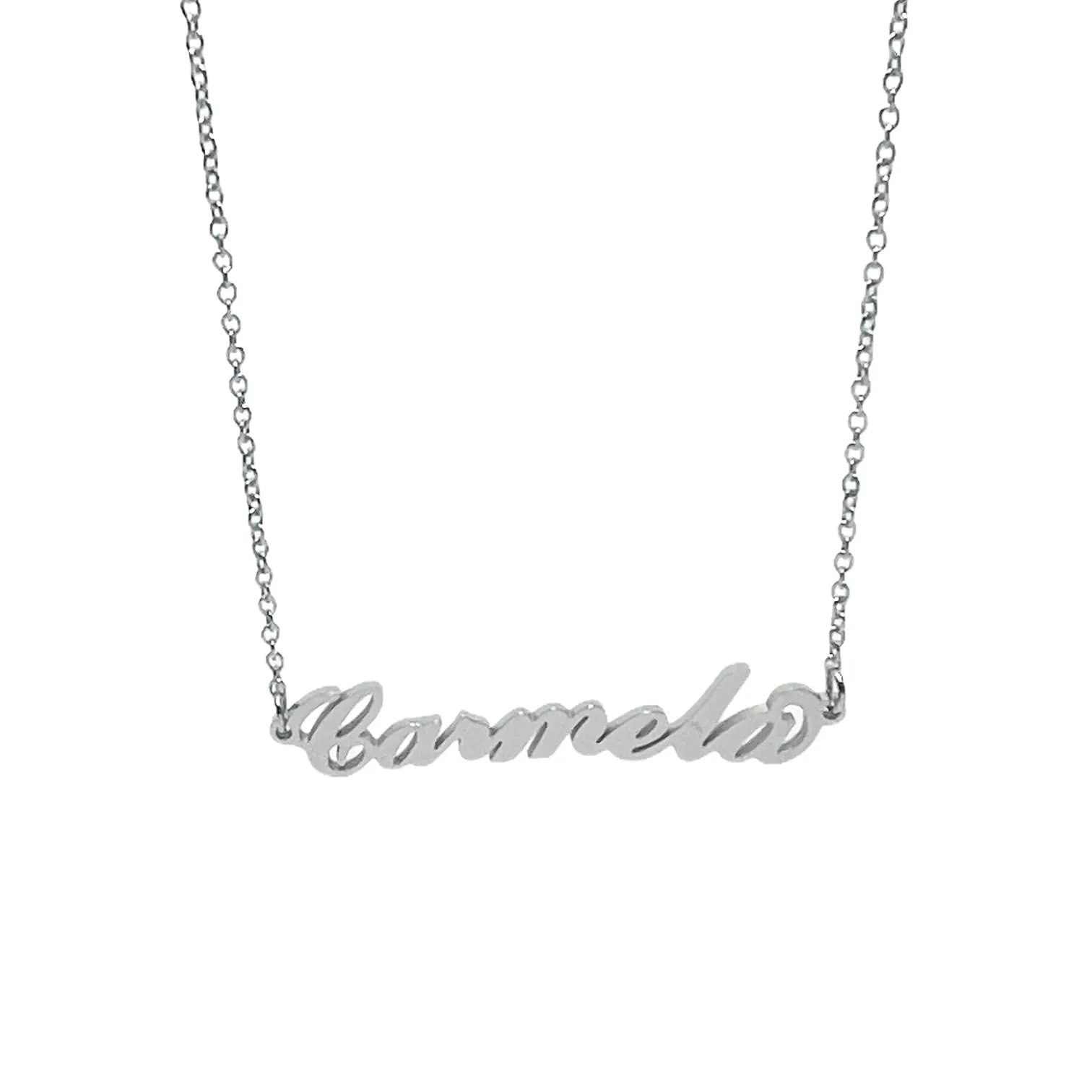 Argento e dintorni Collana in acciaio inossidabile personalizzata con nome Carmela, argento, anallergica - immagine 1