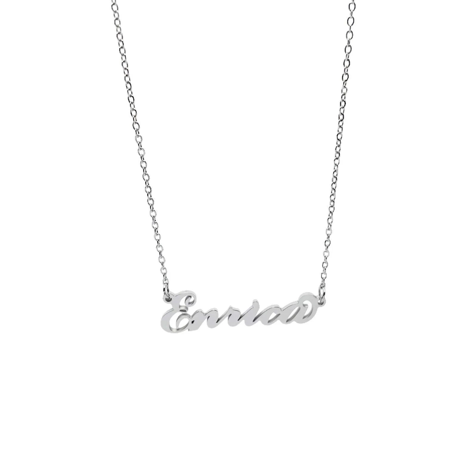 Argento e dintorni Collana in acciaio inossidabile personalizzata Enrica, colore argento - immagine 1
