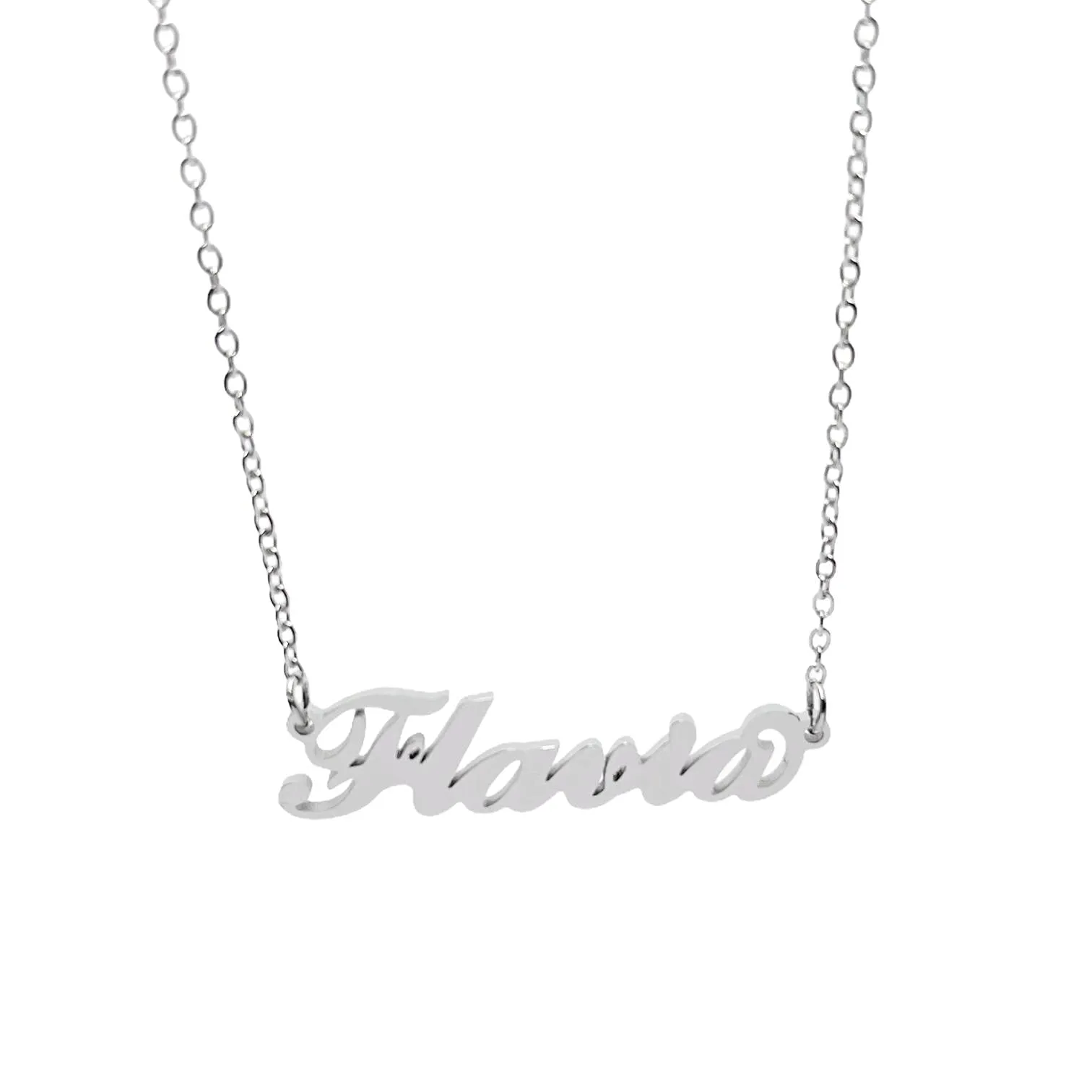 Argento e dintorni Collana in acciaio inossidabile personalizzata Flavia, colore argento - immagine 1