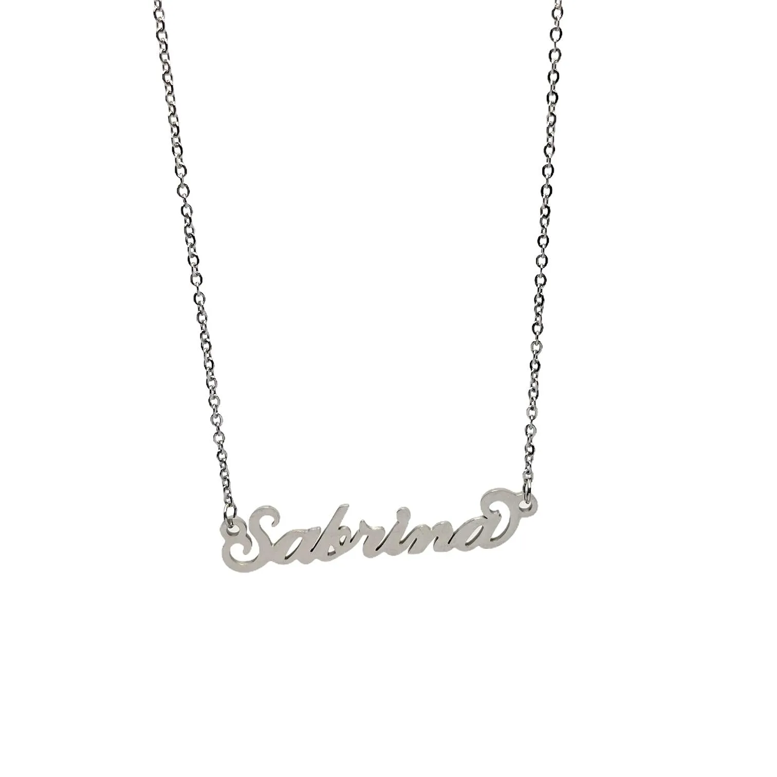 Argento e dintorni Collana in acciaio inossidabile personalizzata Sabrina, argento, 40 cm - immagine 1