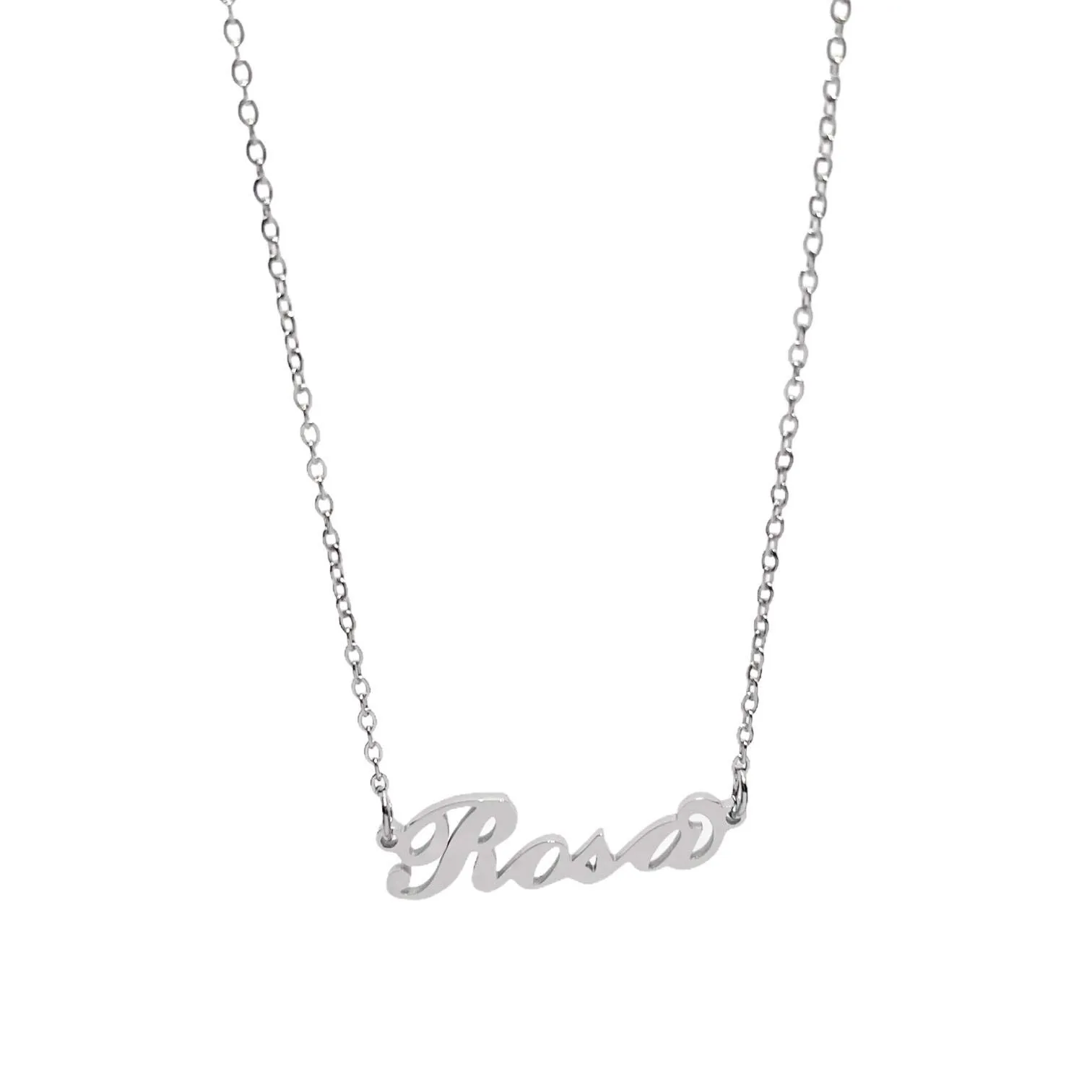Argento e dintorni Collana Personalizzata in Acciaio Inossidabile, Colore Rosa - immagine 1