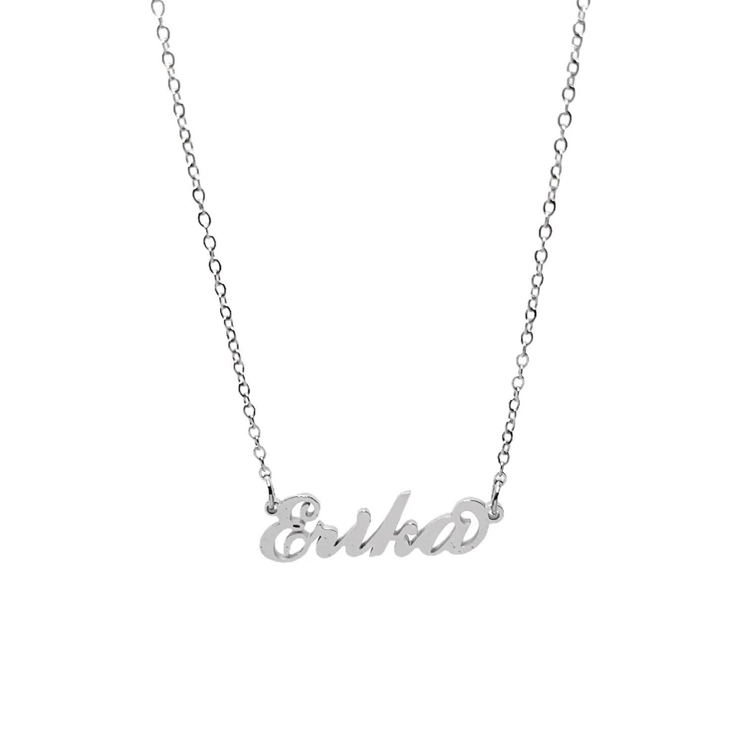 Argento e dintorni Collana in acciaio inossidabile personalizzata Erika, argento, 40 cm - immagine 1