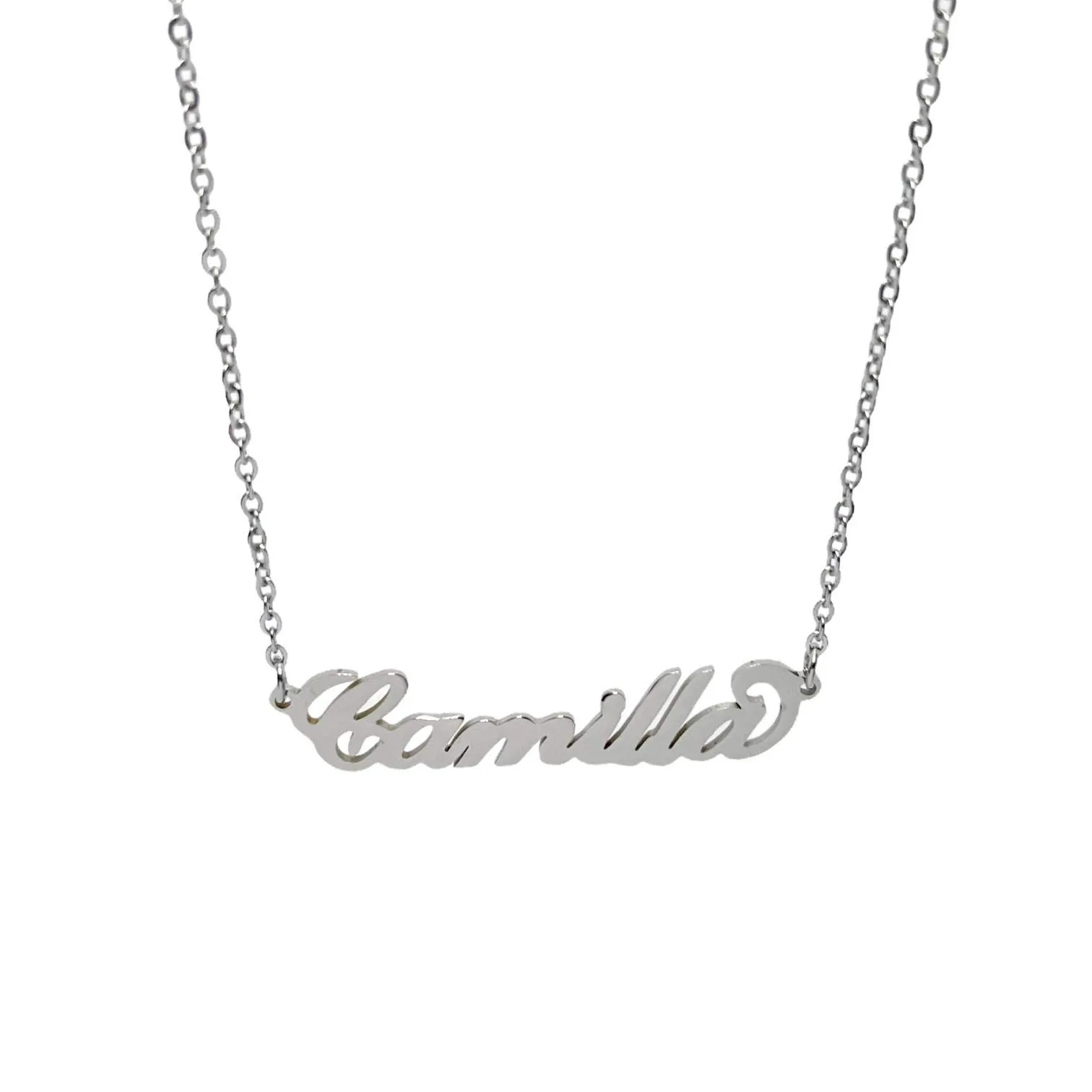 Argento e dintorni Collana in acciaio inossidabile personalizzata con nome Camilla, colore argento, 40 cm - immagine 1