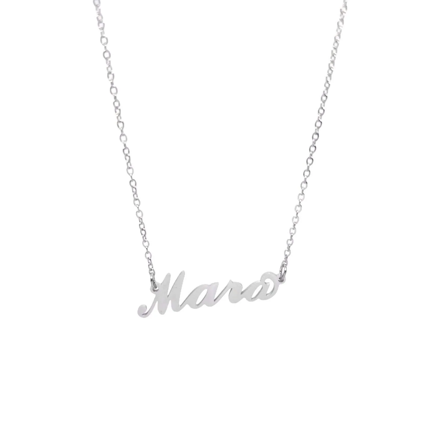 Argento e dintorni Collana con nome Mara in acciaio inossidabile, colore argento, regolabile - immagine 1