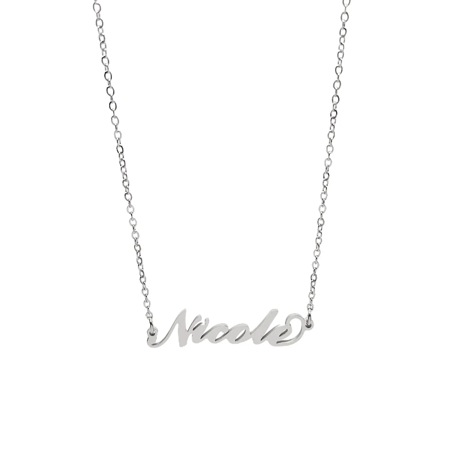 Argento e dintorni Collana con nome Nicole in acciaio inossidabile, argento, 40 cm - immagine 1