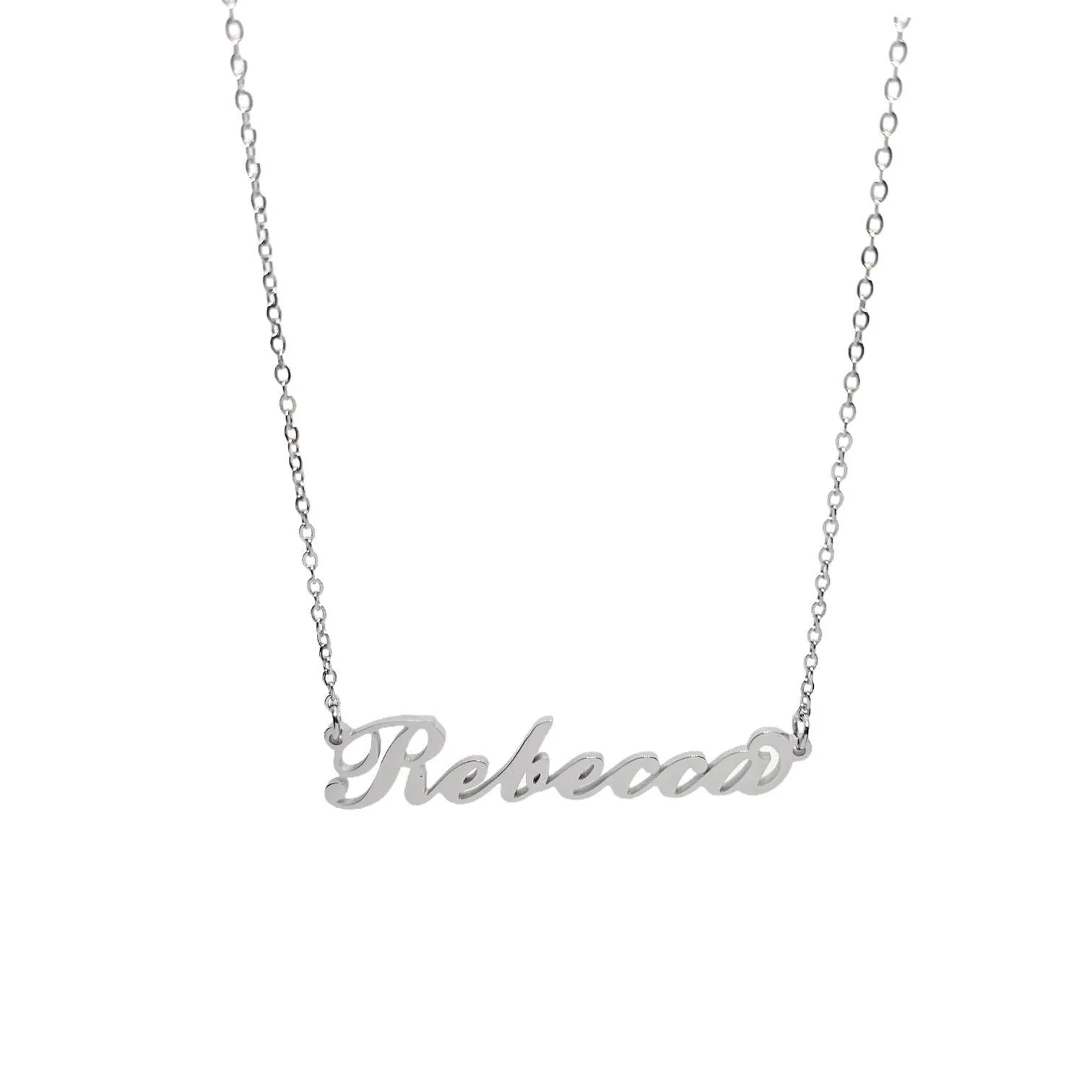 Argento e dintorni Collana in acciaio inossidabile personalizzata Rebecca, colore argento - immagine 1