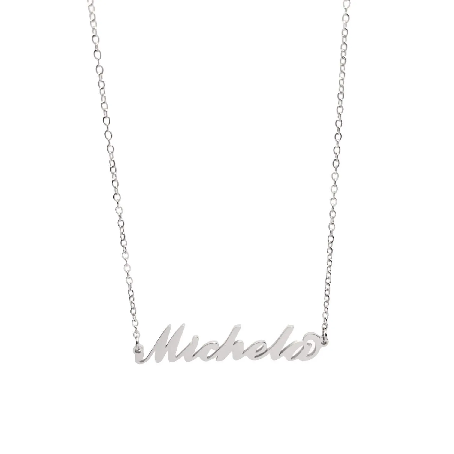 Argento e dintorni Collana in acciaio inossidabile personalizzata Michela, argento, regolabile - immagine 1