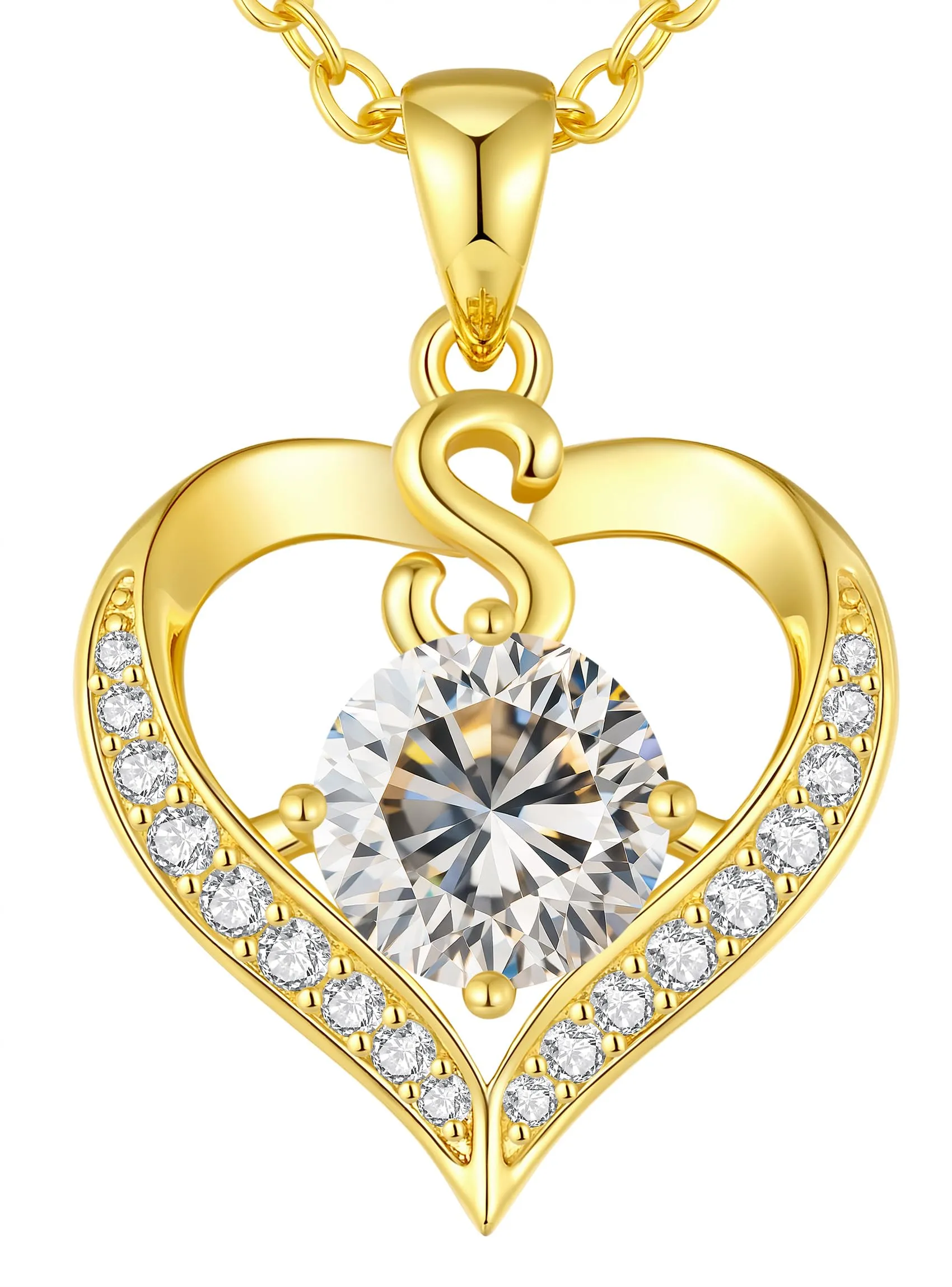 Louisa Secret Collana Donna Cuore Capital Placato Rodio e Oro 18K - immagine 1