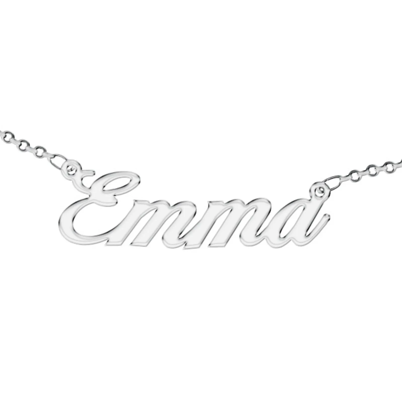 Zuffetti Collana in Acciaio Inossidabile Donna con Nome Emma, Argento, 32 cm - immagine 1