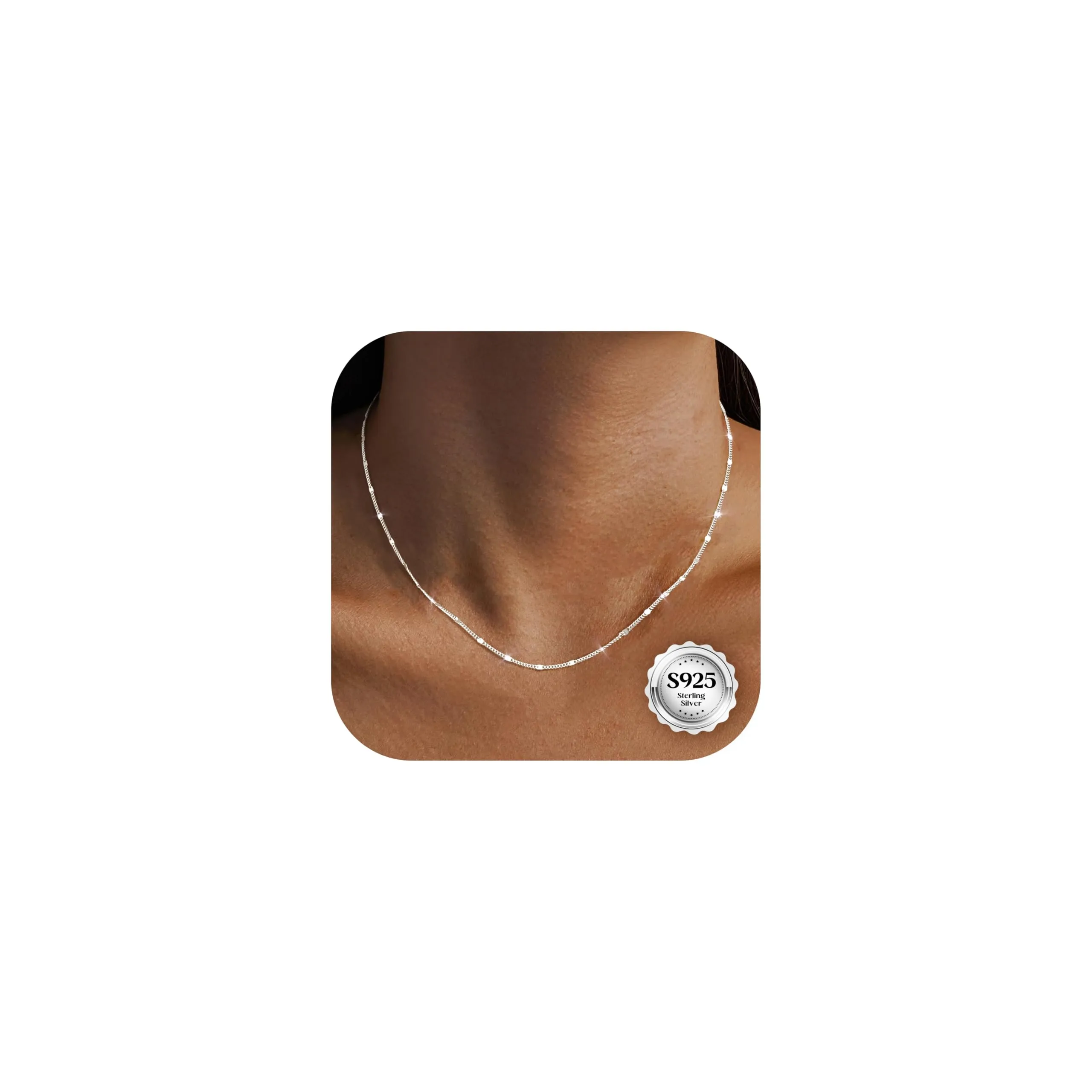 CASSIECA Collana in Argento 925 Donna Girocollo a Disco 1,2mm 41cm - immagine 1