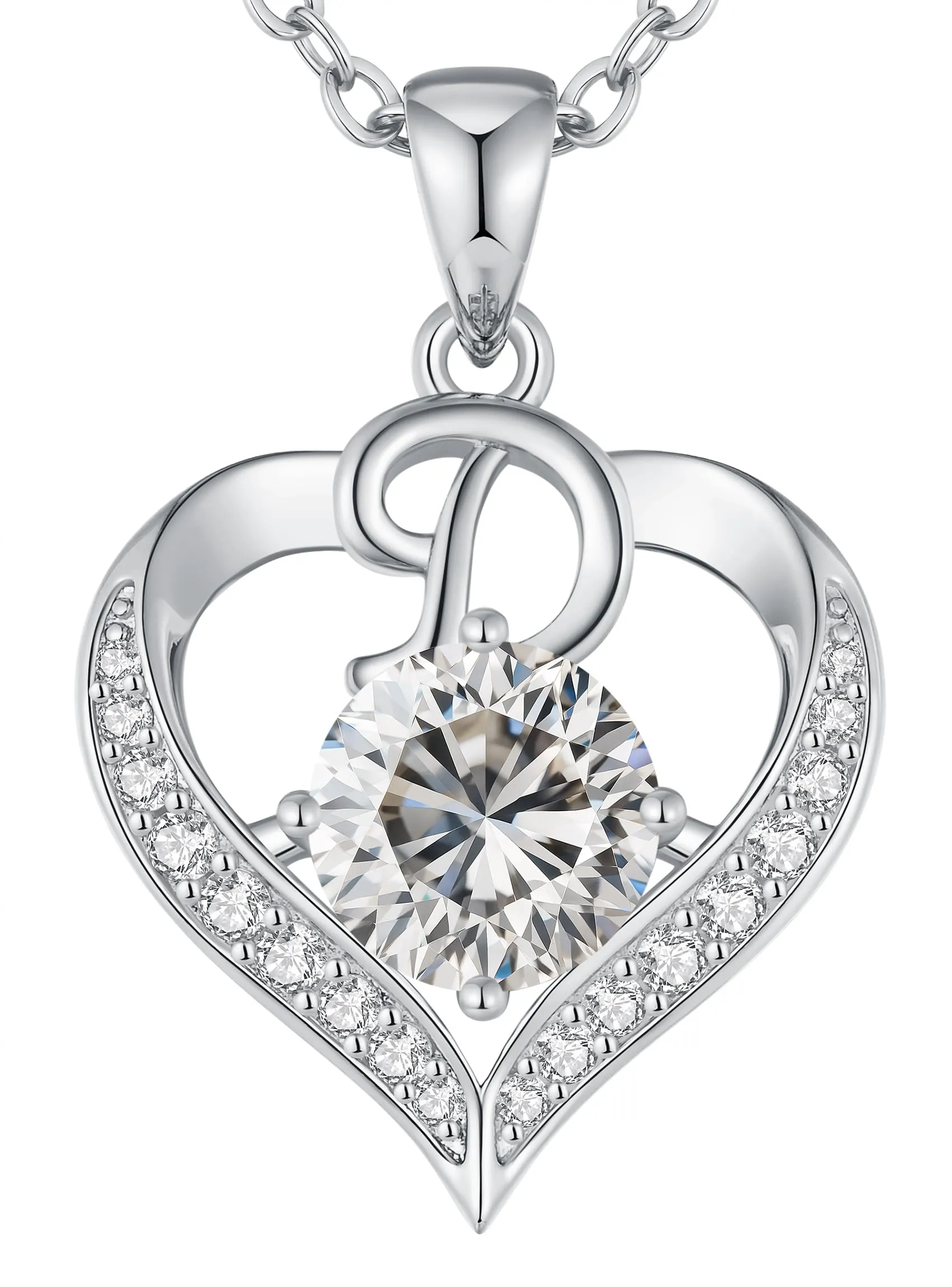 LOUISA SECRET Collana Donna con Ciondolo Cuore e Lettere A-Z, Rivestimento 18K Oro, Catena Regolabile 45+5cm - immagine 1