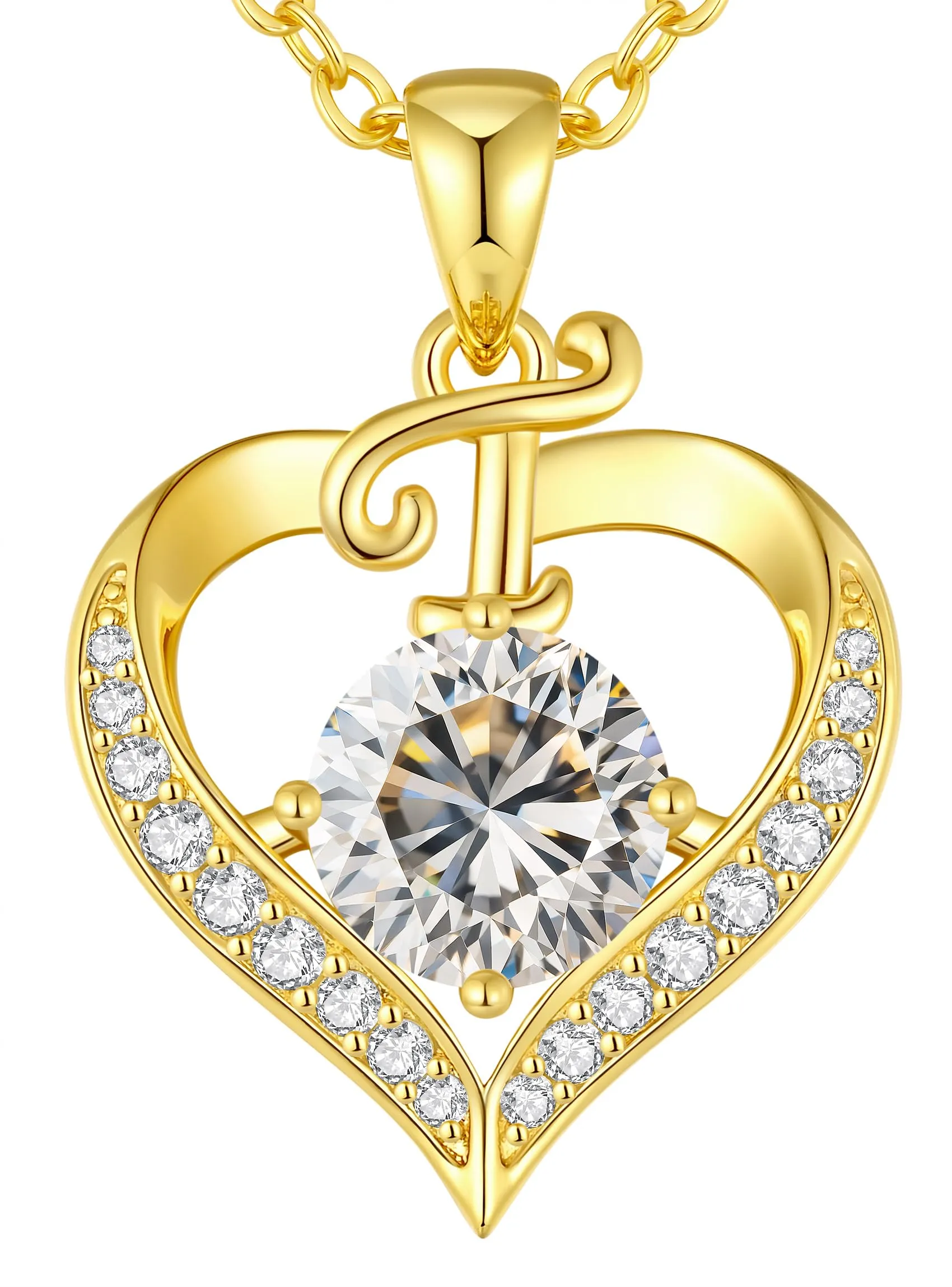 Louisa Secret Collana Donna Cuore Capital in Oro 18K e Rodio - immagine 1