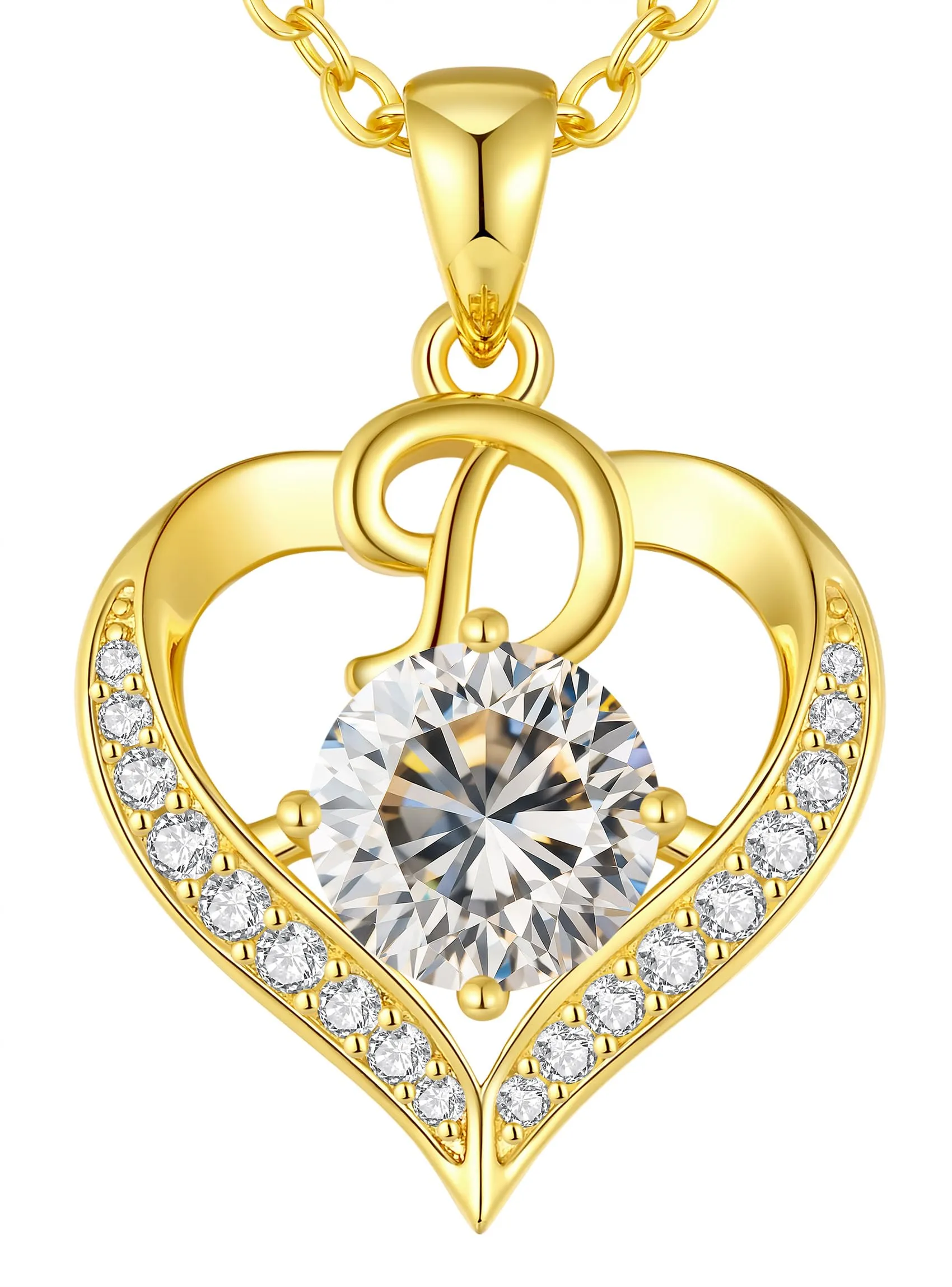 Louisa Secret Collana Donna Cuore Capital in Oro 18K e Rodio - immagine 1