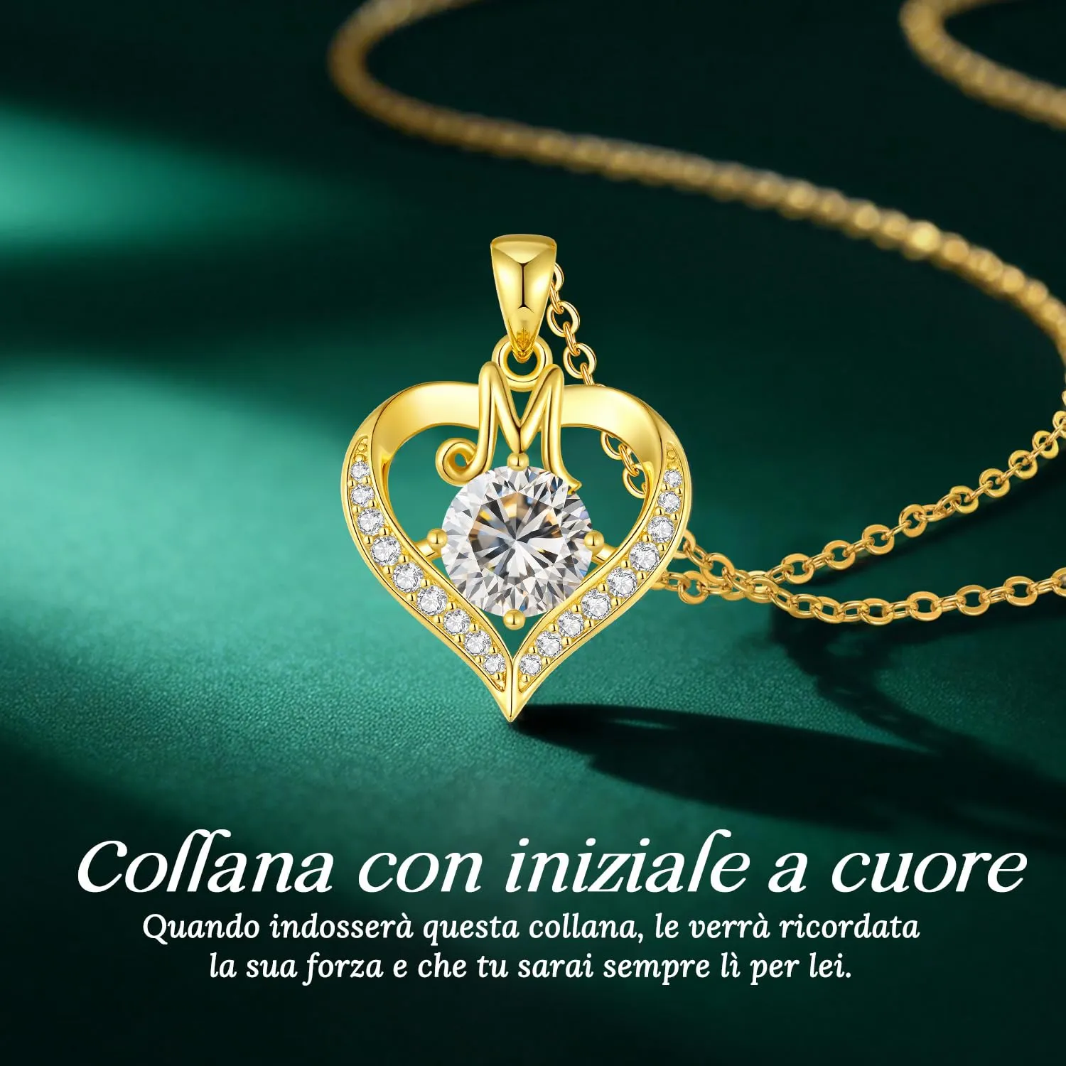 Louisa Secret Collana donna cuore Capital in oro 18K e rodio - immagine 5