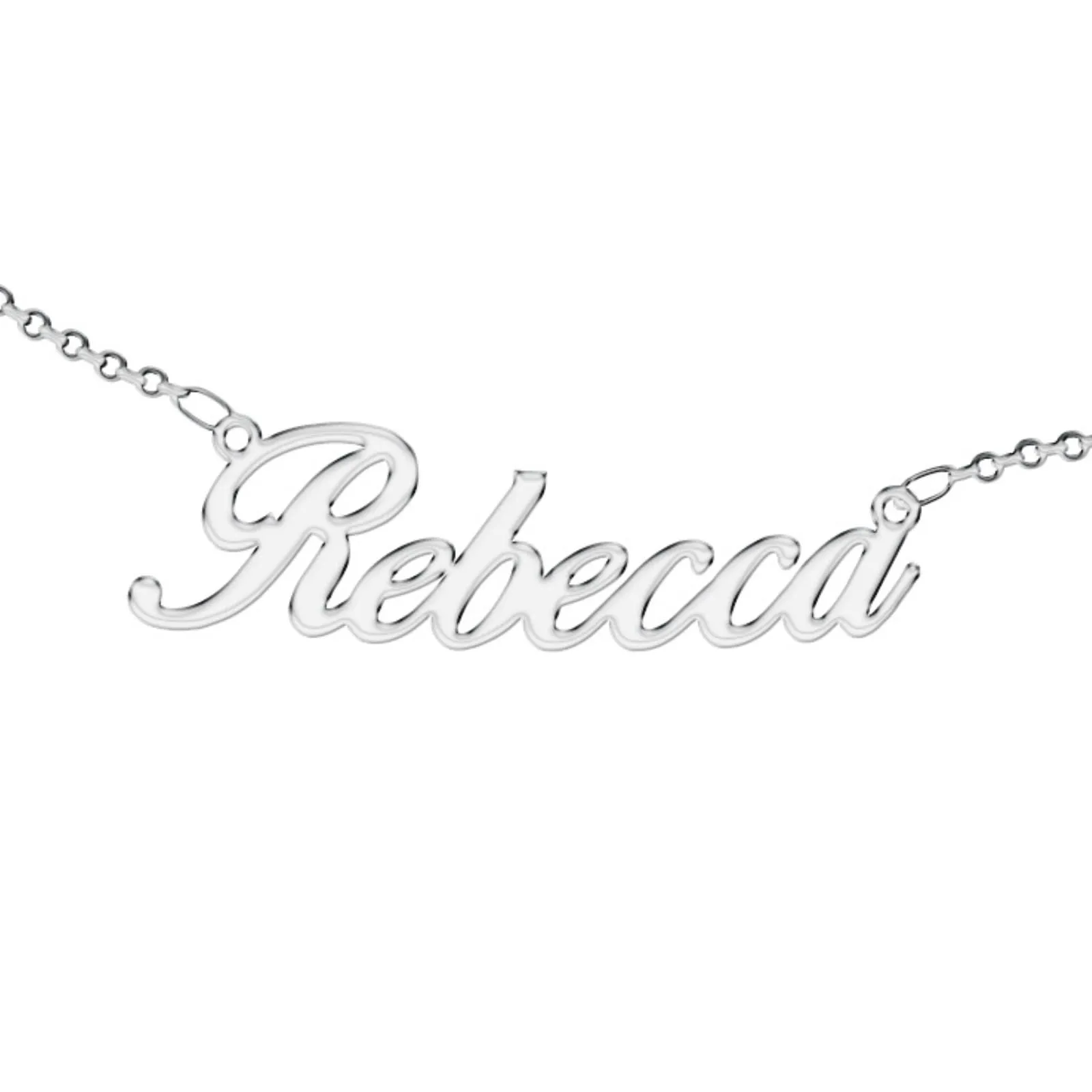 Zuffetti Collana Acciaio Inossidabile Donna con Nome Rebecca - Argento - immagine 1