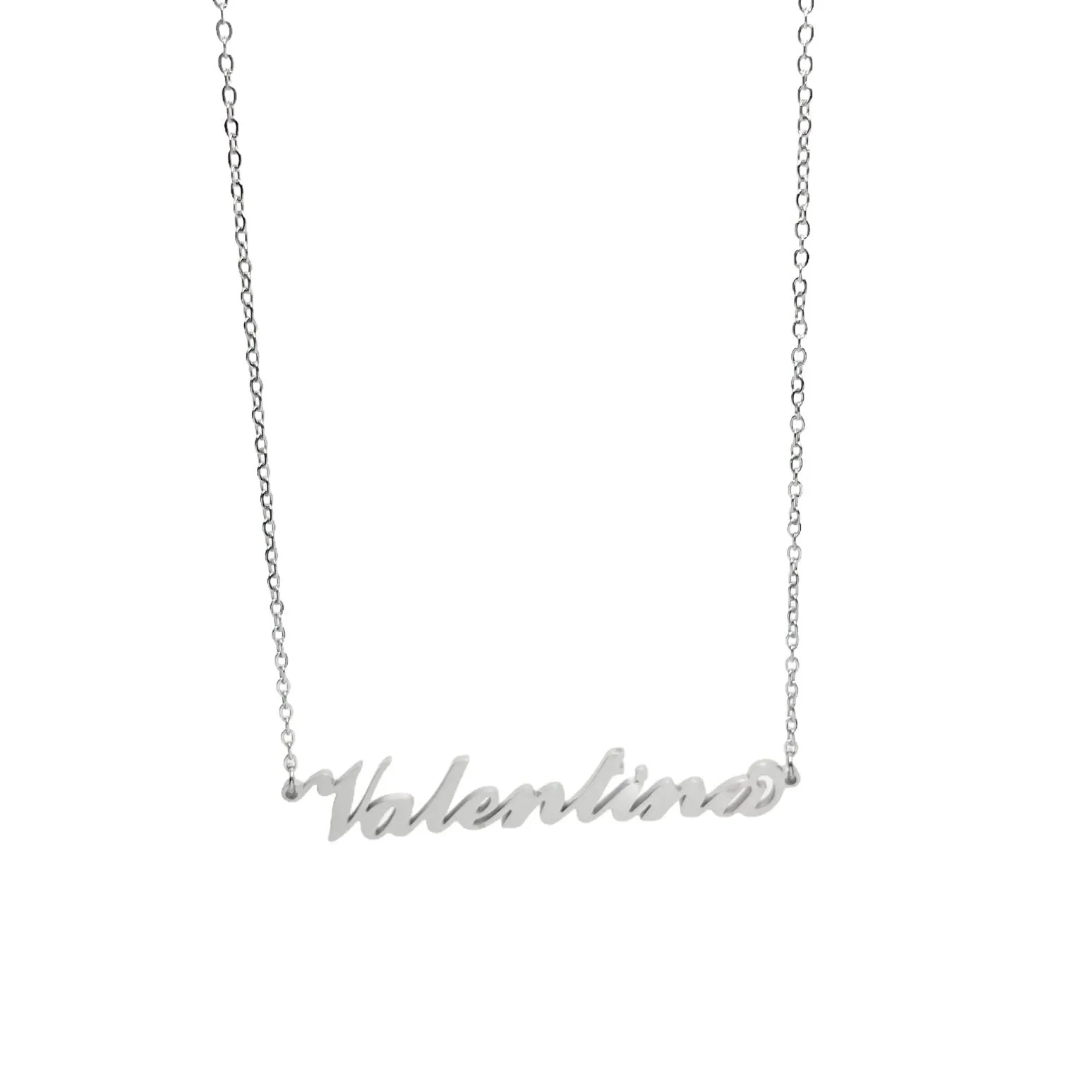 Argento e dintorni Collana in acciaio inossidabile personalizzata Valentina, colore argento - immagine 1