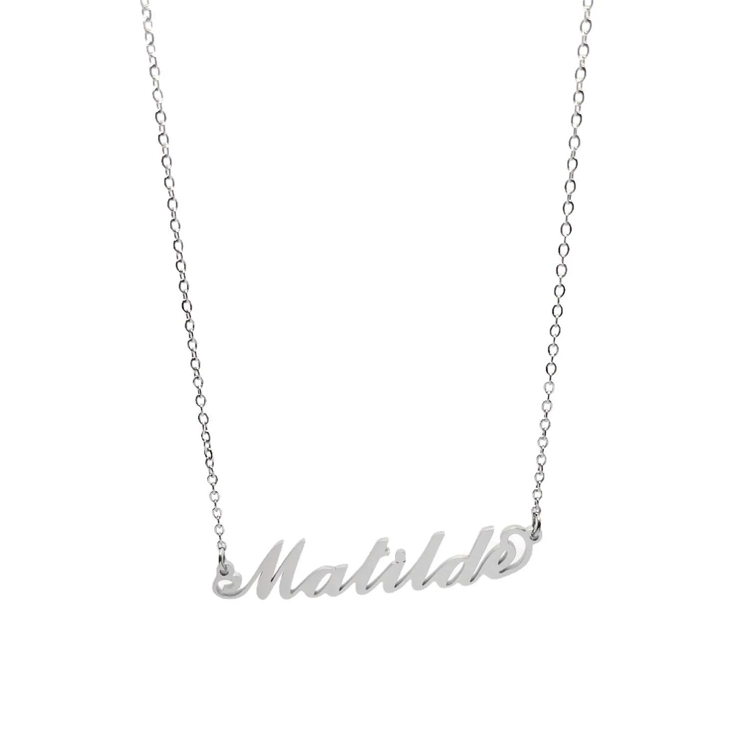 Argento e dintorni Collana in acciaio inossidabile personalizzata Matilde, argento, anallergica - immagine 1